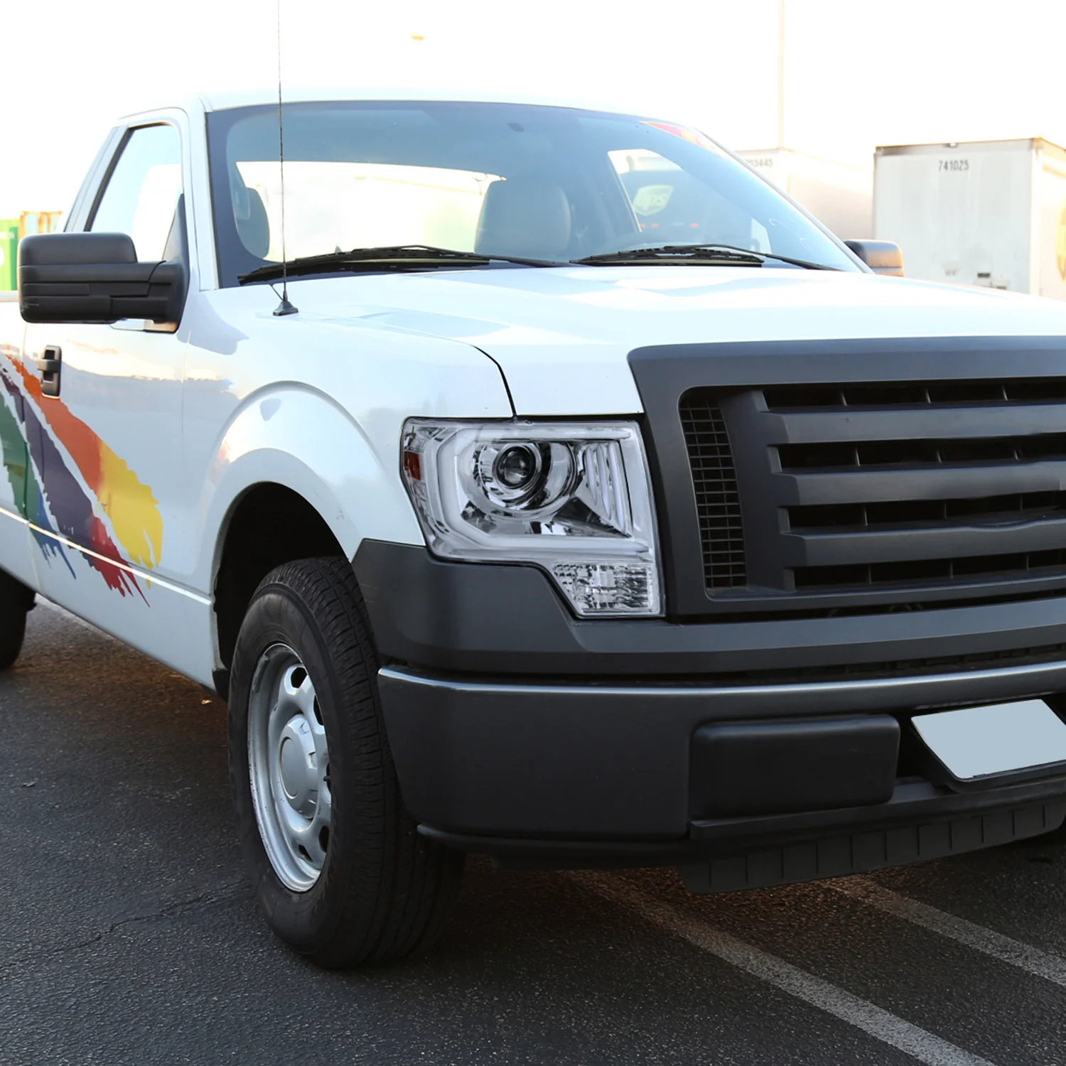 2009-2014 Ford F-150 LED C-Bar Projector Headlights Chrome/Clear Lens - Image 9