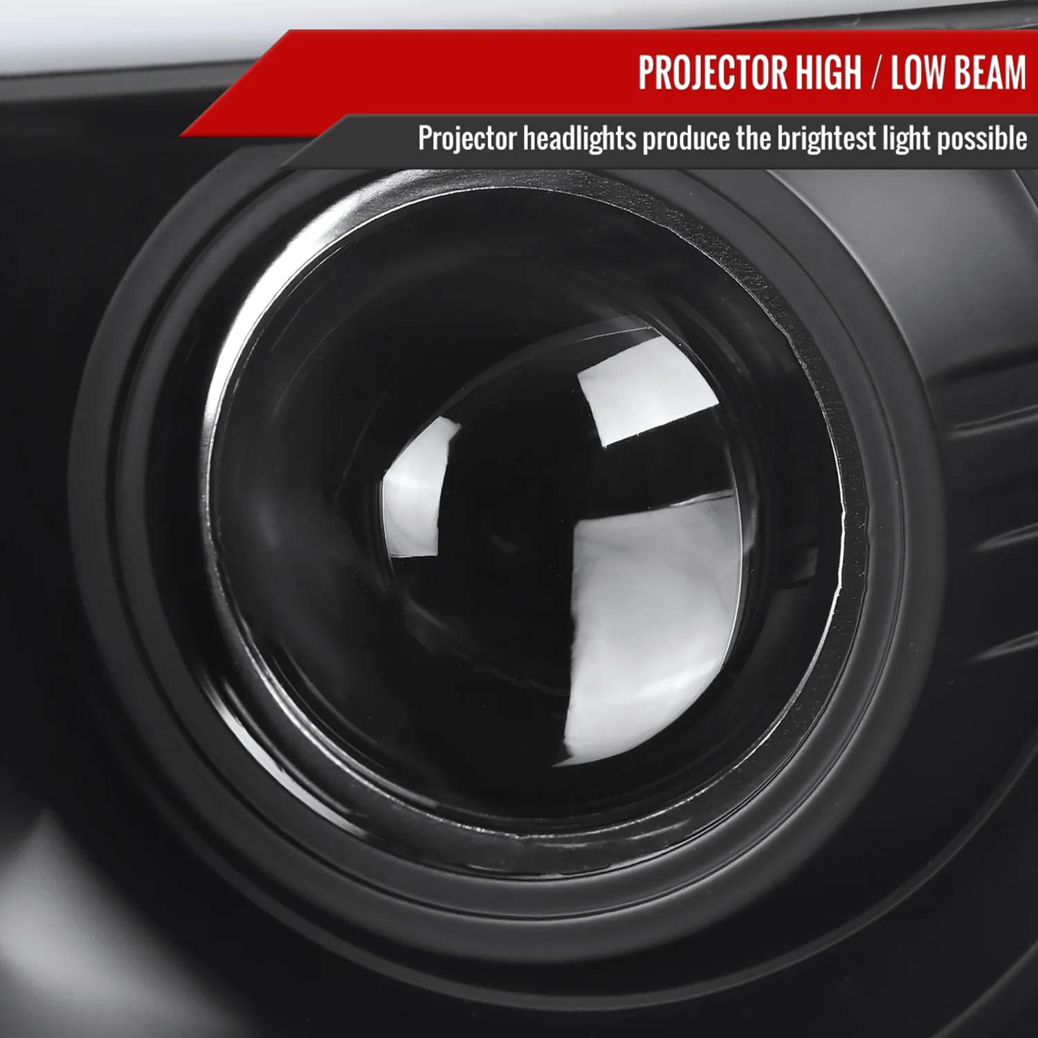 2009-2014 Ford F-150 LED C-Bar Projector Headlights Matte Black/Clear Lens - Image 3