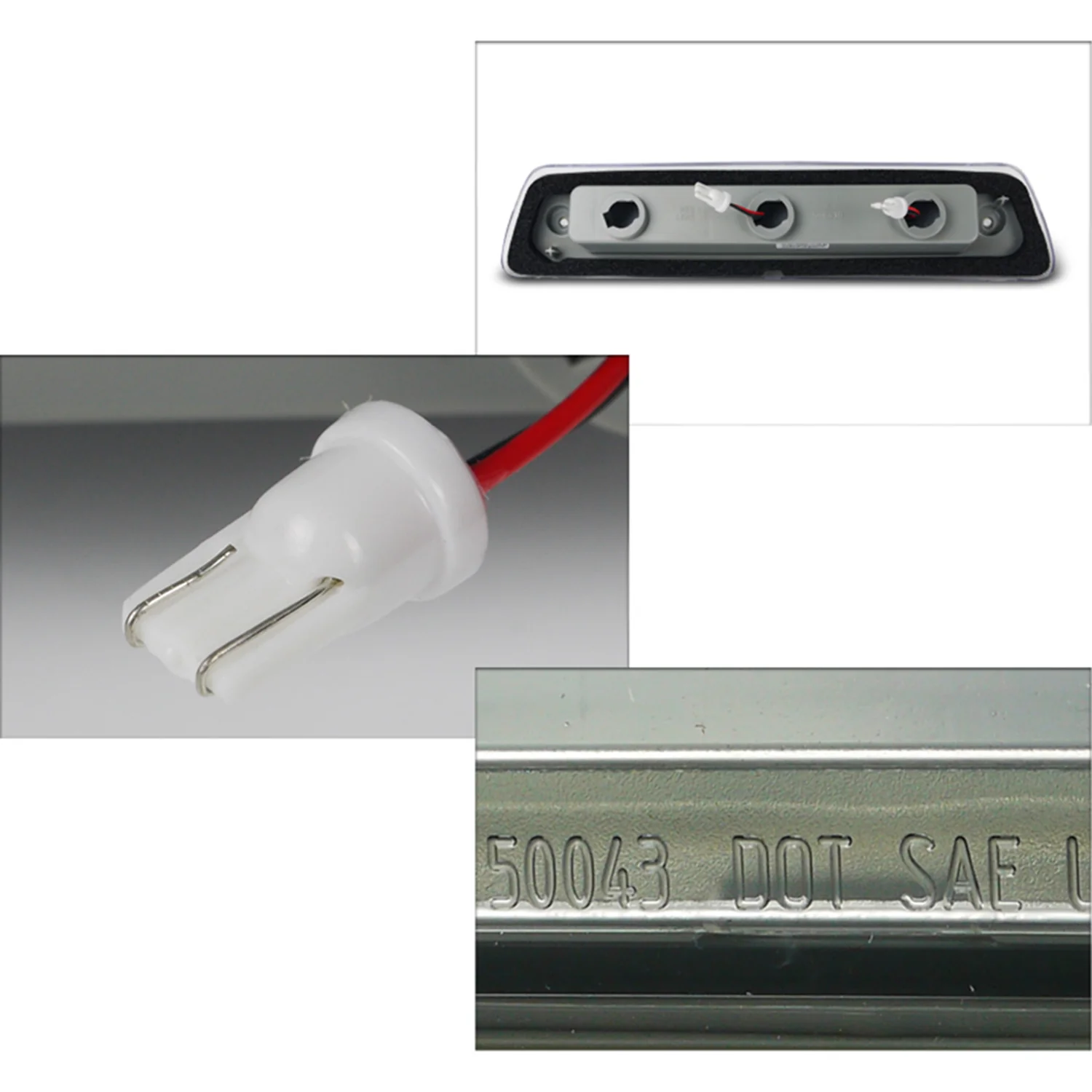 2009-2014 Ford F-150 LED SMD 3rd Brake Light Chrome Housing/Smoke Lens - Image 3