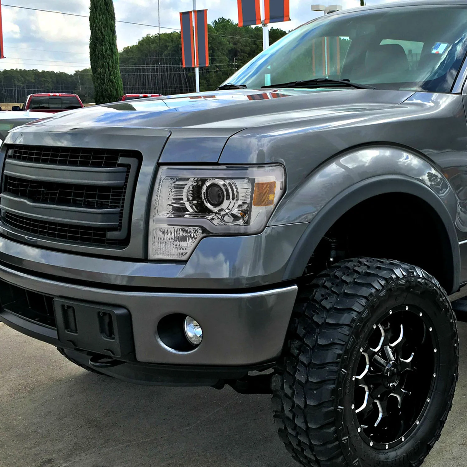 2009-2014 Ford F-150 LED Strip Projector Headlights Chrome/Clear Lens - Image 10