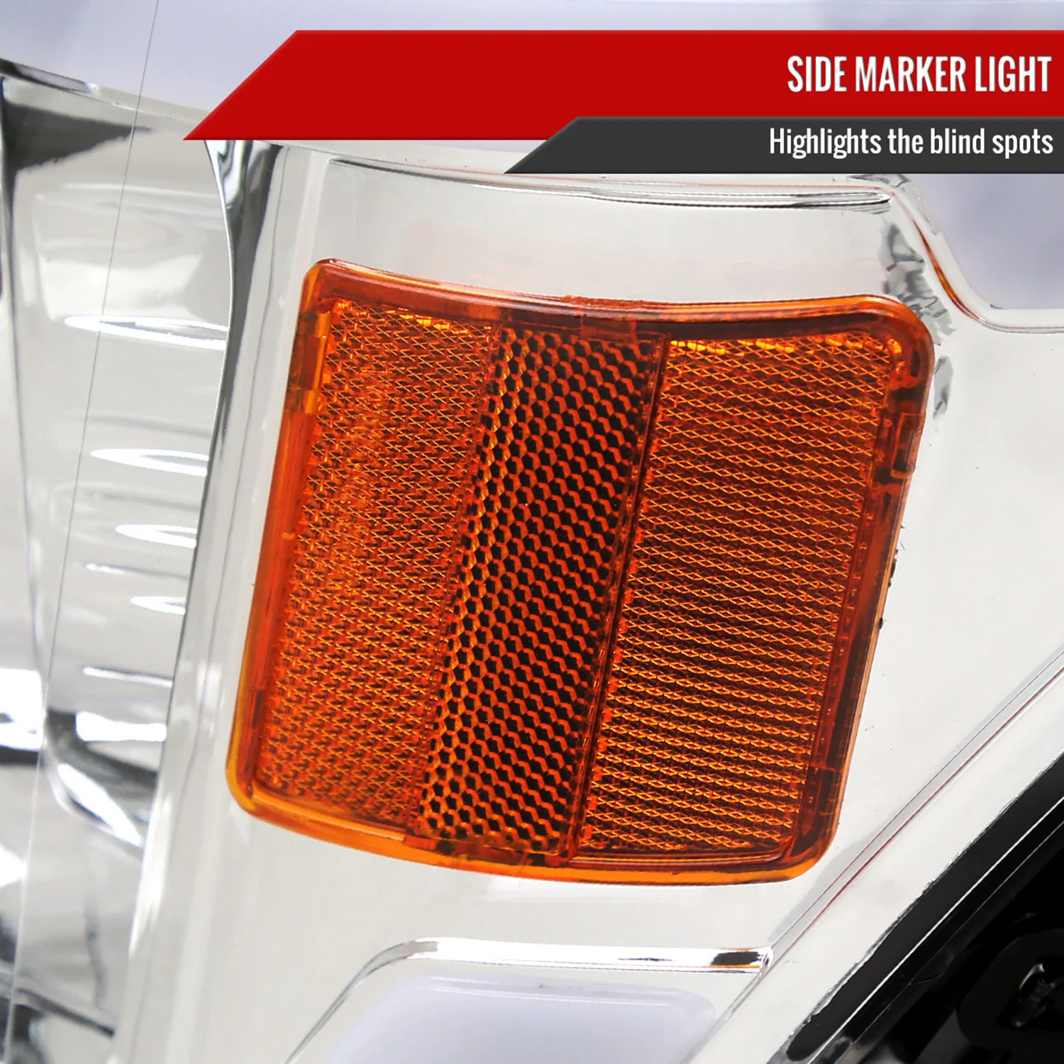 2009-2014 Ford F-150 LED Strip Projector Headlights Chrome/Clear Lens - Image 6