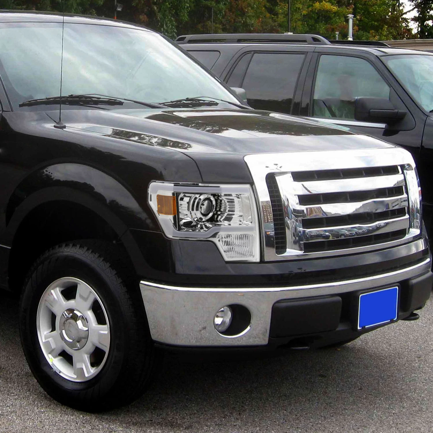 2009-2014 Ford F-150 LED Strip Projector Headlights Chrome/Clear Lens - Image 9