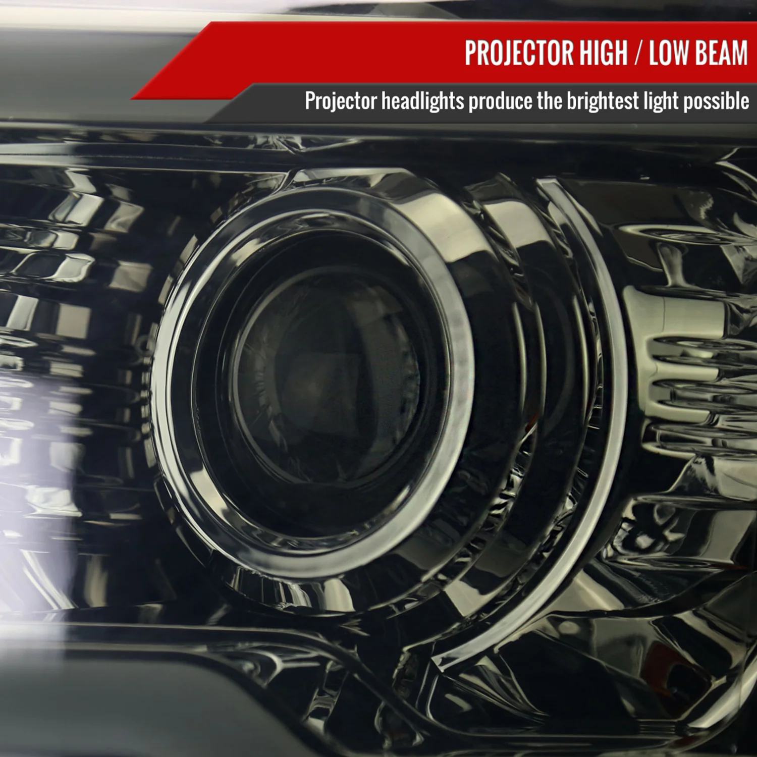 2009-2014 Ford F-150 LED Strip Projector Headlights Chrome/Smoke Lens - Image 3