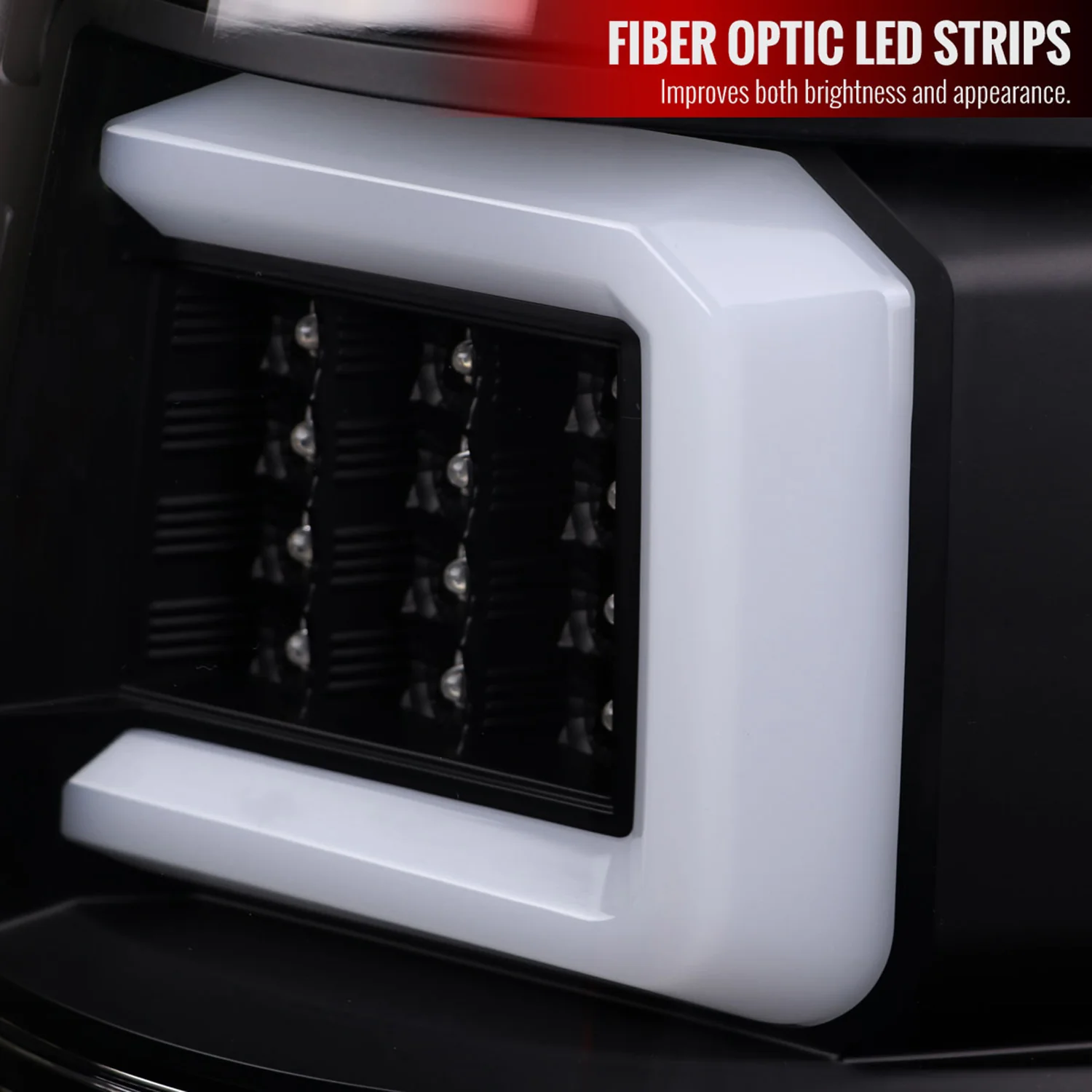 2009-2014 Ford F-150 LED Tail Lights with LED Bar Matte Black/Clear Lens - Image 4