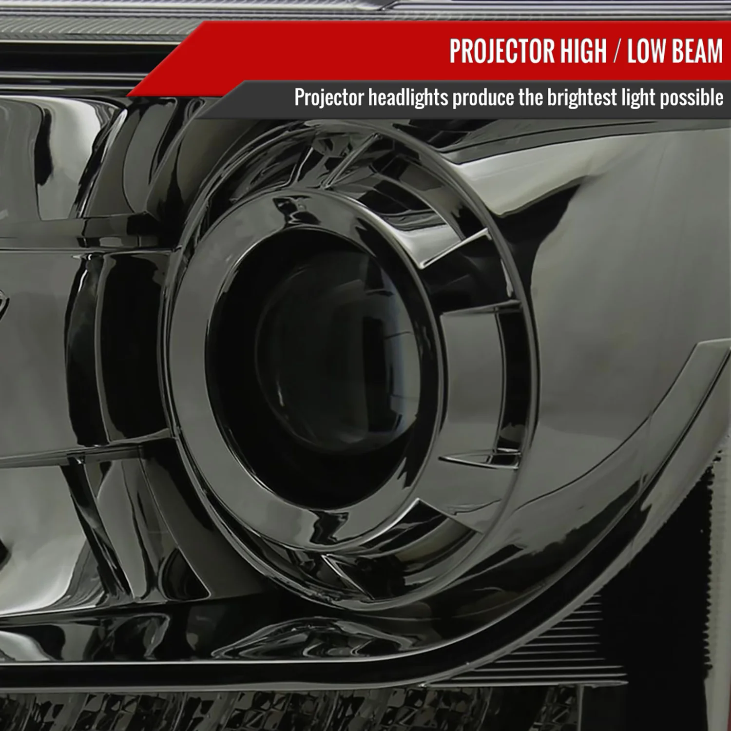 2009-2014 Ford F-150 Projector Headlights w/ LED Light Strip Chrome/Smoke Lens - Image 3