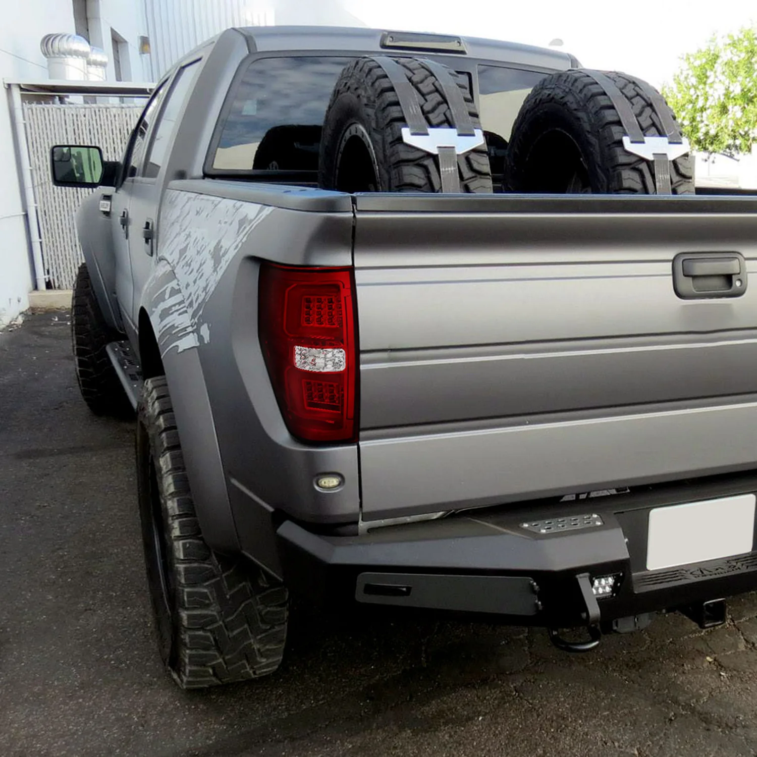 2009-2014 Ford F-150 Red C-Bar LED Tail Lights Chrome Housing/Red Lens - Image 10