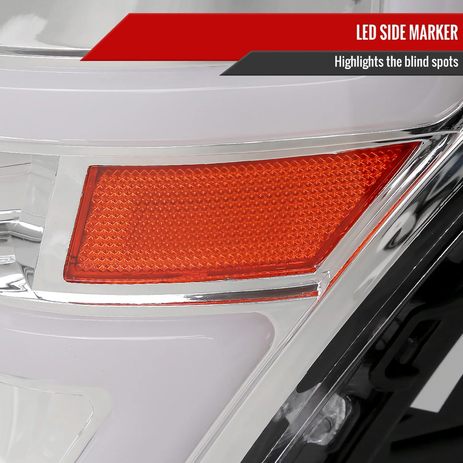 2009-2014 Ford F-150 Sequential LED Turn Signal Projector Headlights Chrome - Image 6