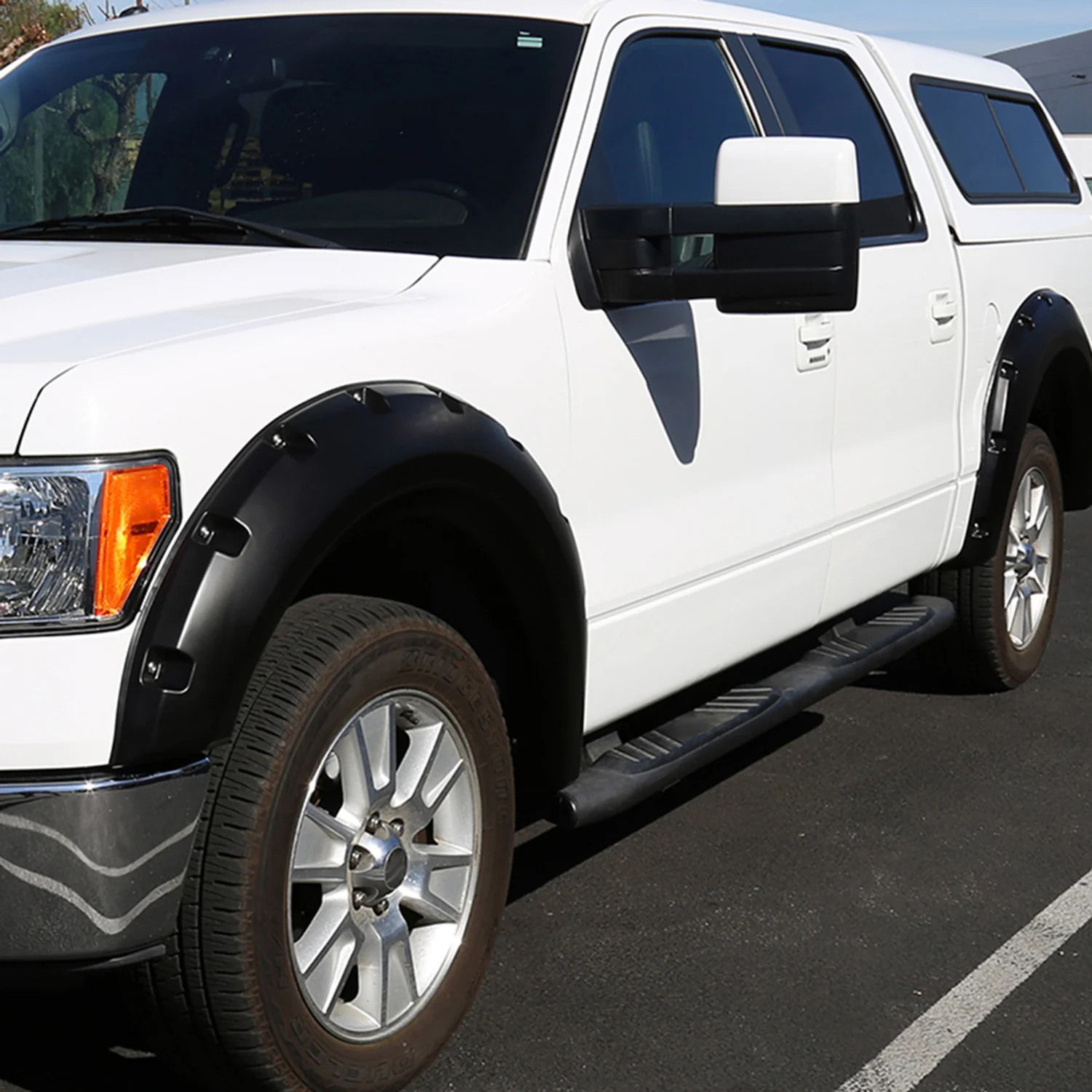 2009-2014 Ford F-150 Styleside Smooth Rivet Style Fender Flares Protector - Image 10