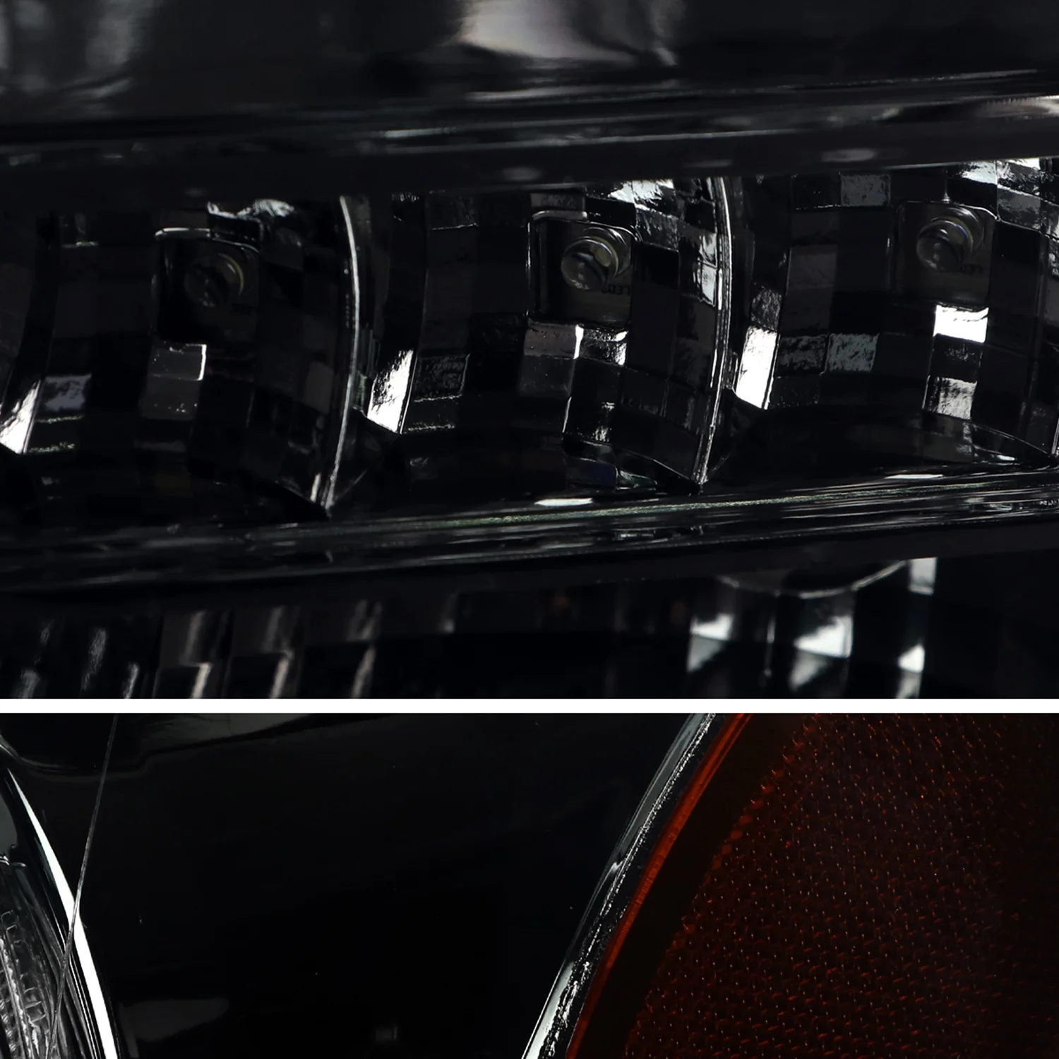 2009-2014 Ford F-150 U-Ring Halo Projector Headlights LED Light Chrome Smoke - Image 4