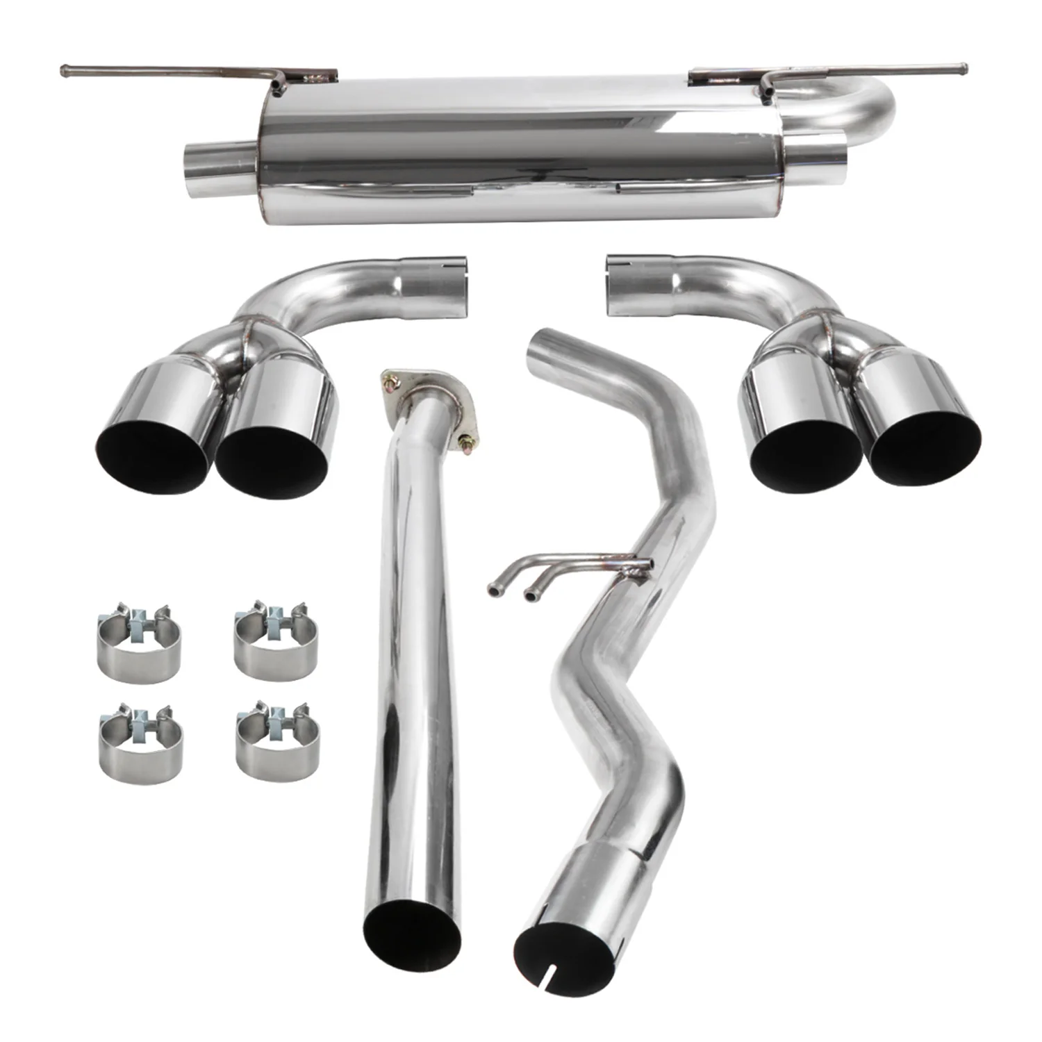 2009-2014 Hyundai Genesis Coupe 2.0T Catback Exhaust System w/ Quad Tips - Image 8