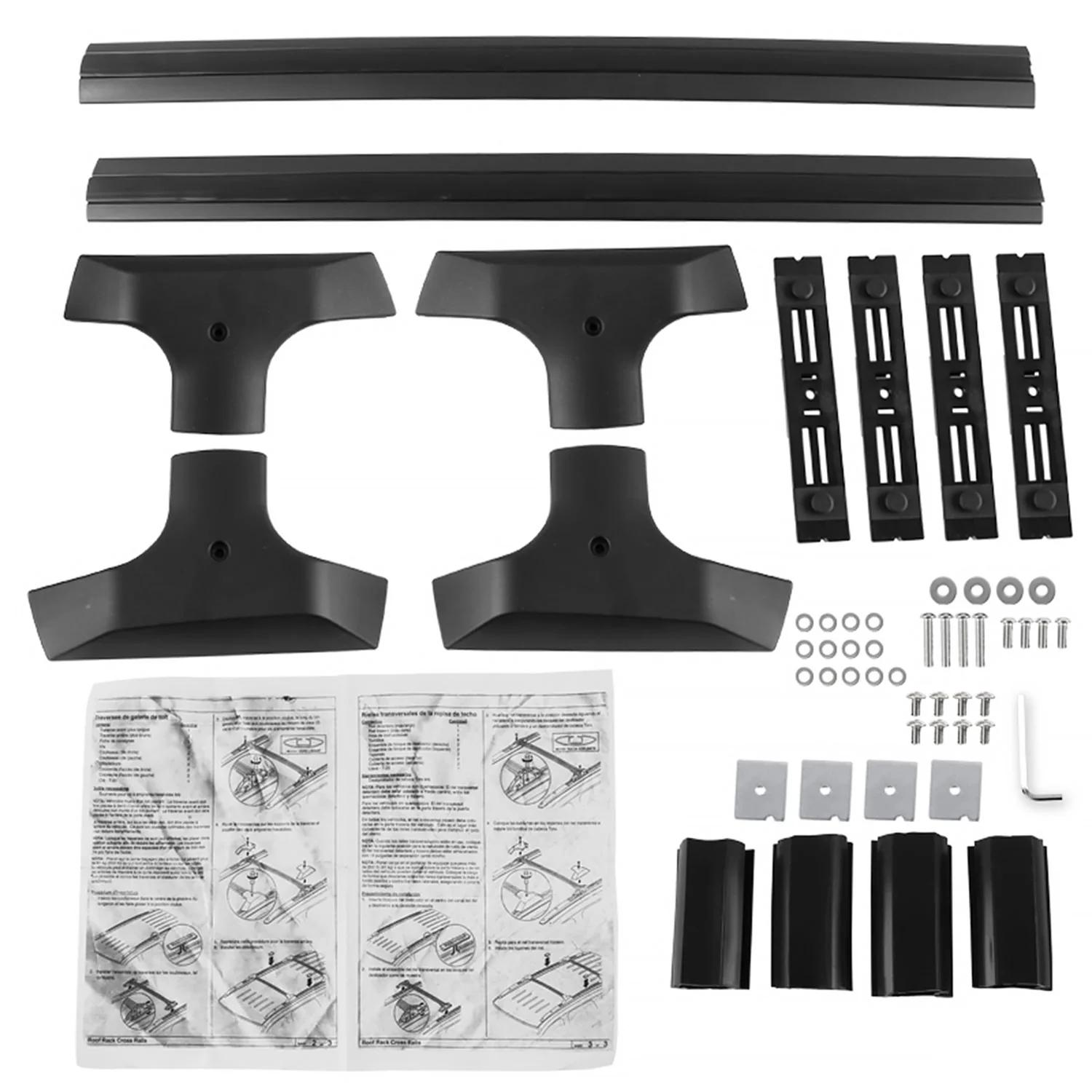 2009-2017 Chevrolet Traverse Aluminum Roof Rack Cross Bars Black - Image 9