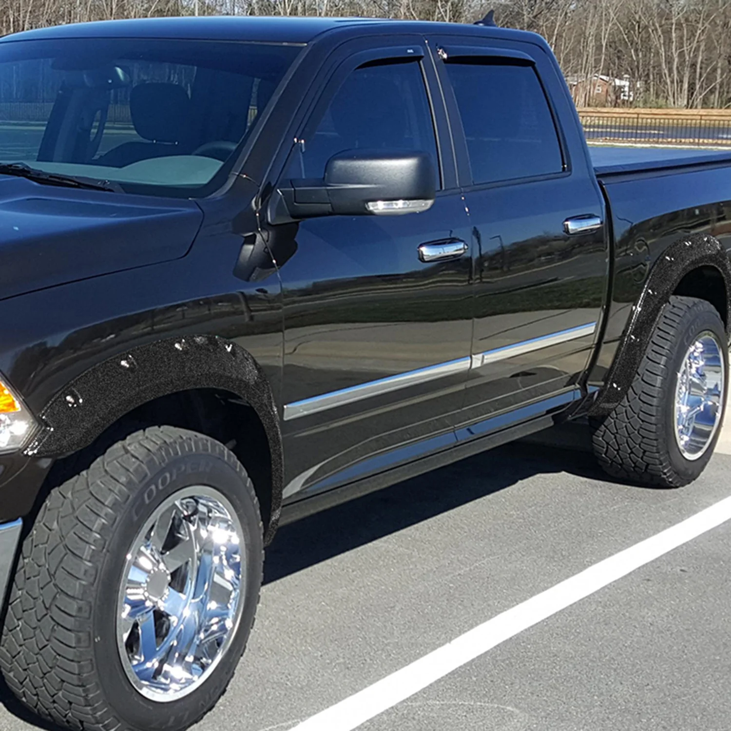2009-2018 Dodge RAM 1500 / 2019-2021 RAM Classic Textured Rivet Fender Flares - Image 10