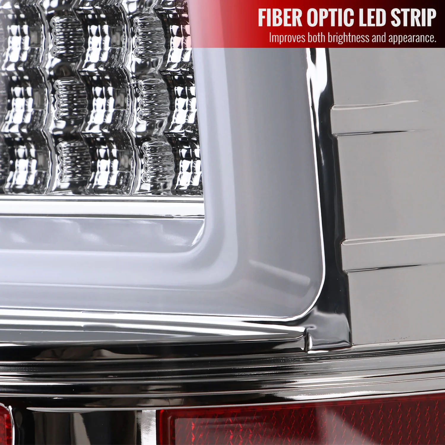2009-2018 Dodge RAM 1500 2500 3500 White Bar LED Tail Lights Chrome - Image 3