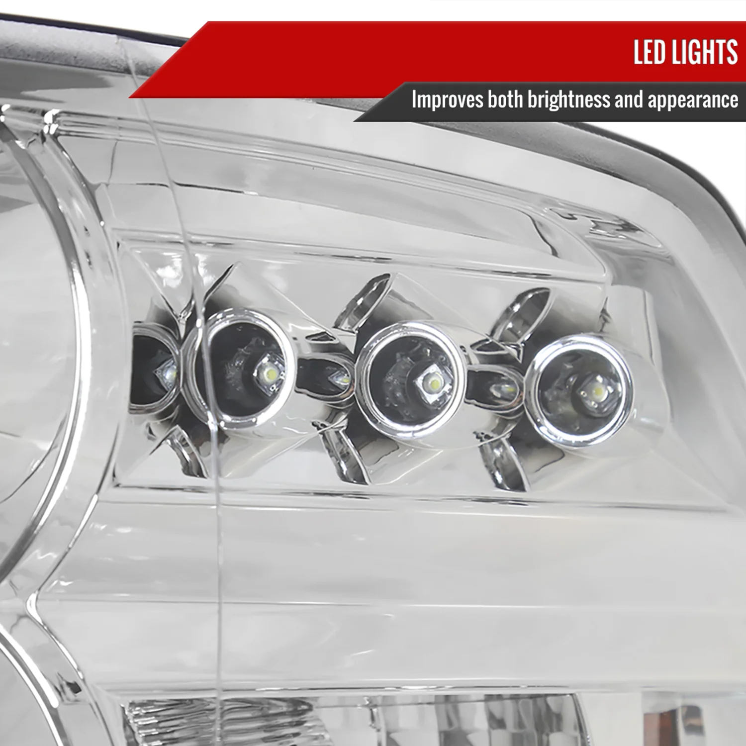 2009-2018 Dodge RAM 1500 / RAM 2500 3500 Dual Halo Headlights Chrome - Image 5