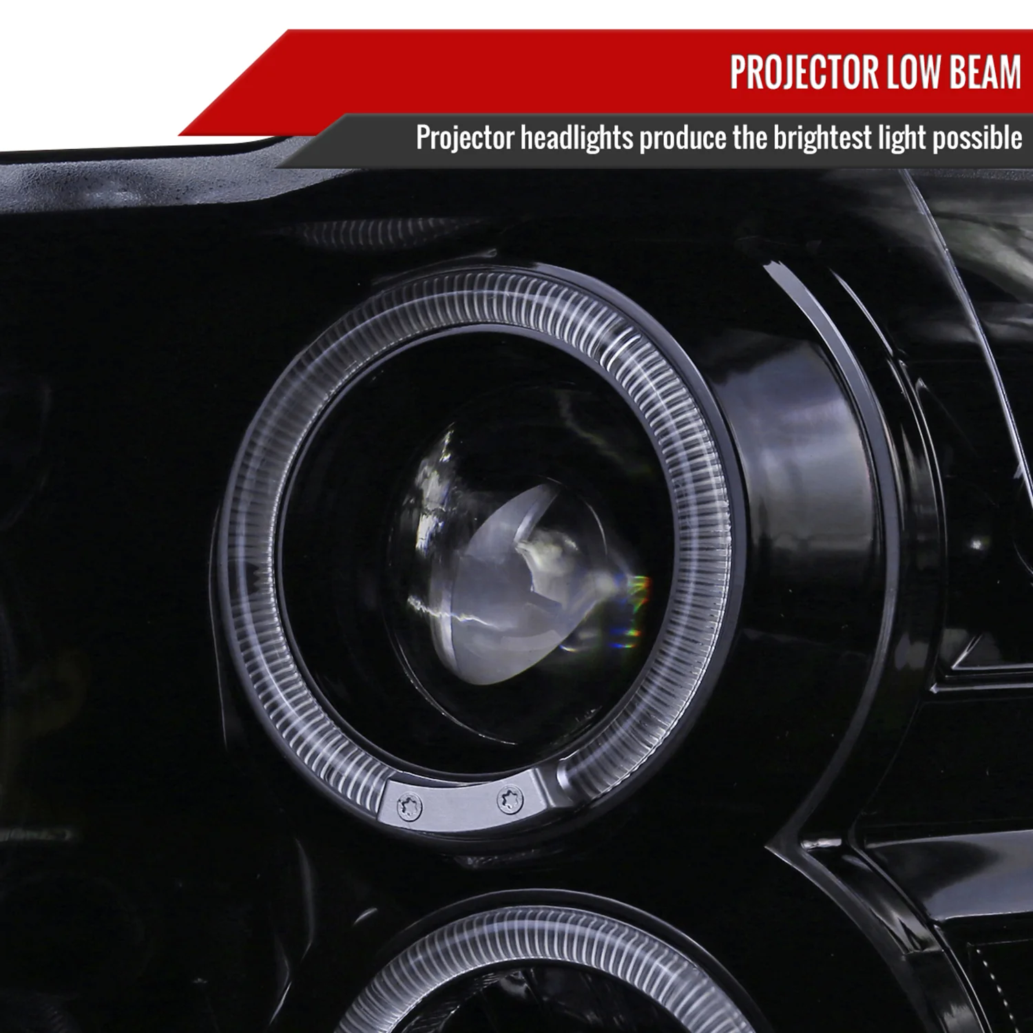 2009-2018 Dodge RAM 1500 / RAM 2500 3500 Dual Halo Headlights Smoke - Image 3
