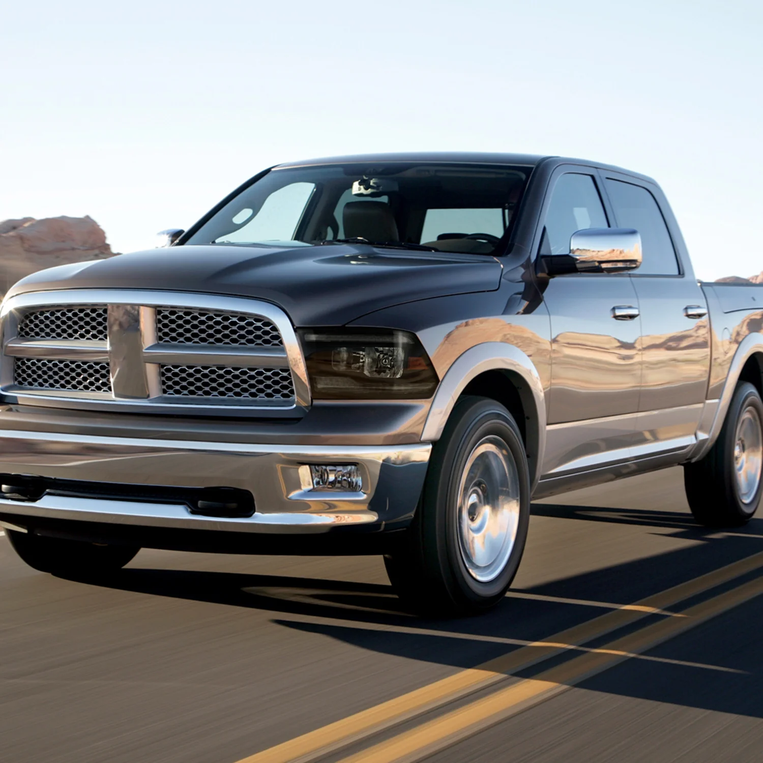 2009-2018 Dodge RAM 1500/ RAM 2500 3500 Dual LED Bar Factory Headlights Black - Image 9