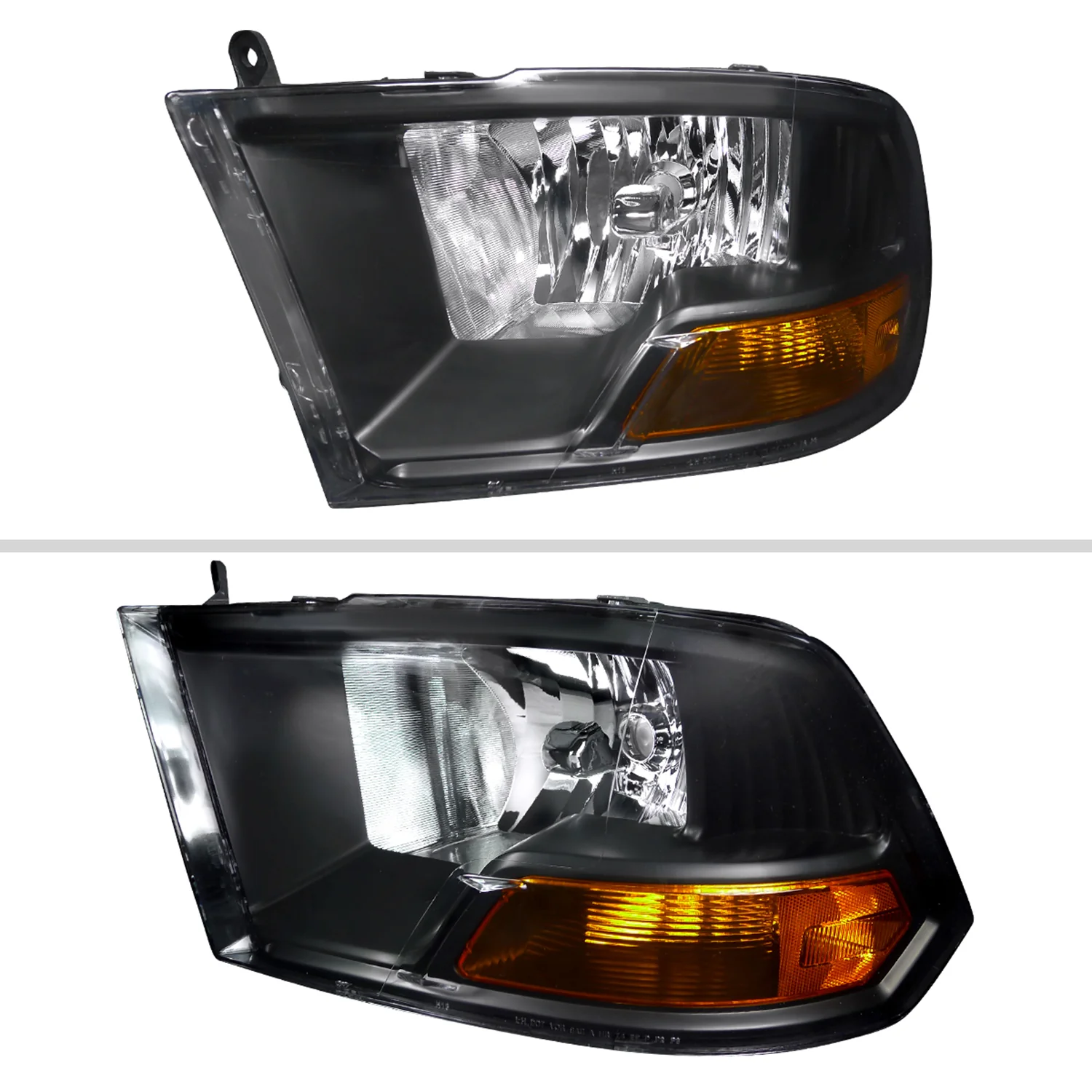 2009-2018 Dodge RAM 1500 / RAM 2500 3500 Factory Dual Headlights Black - Image 2