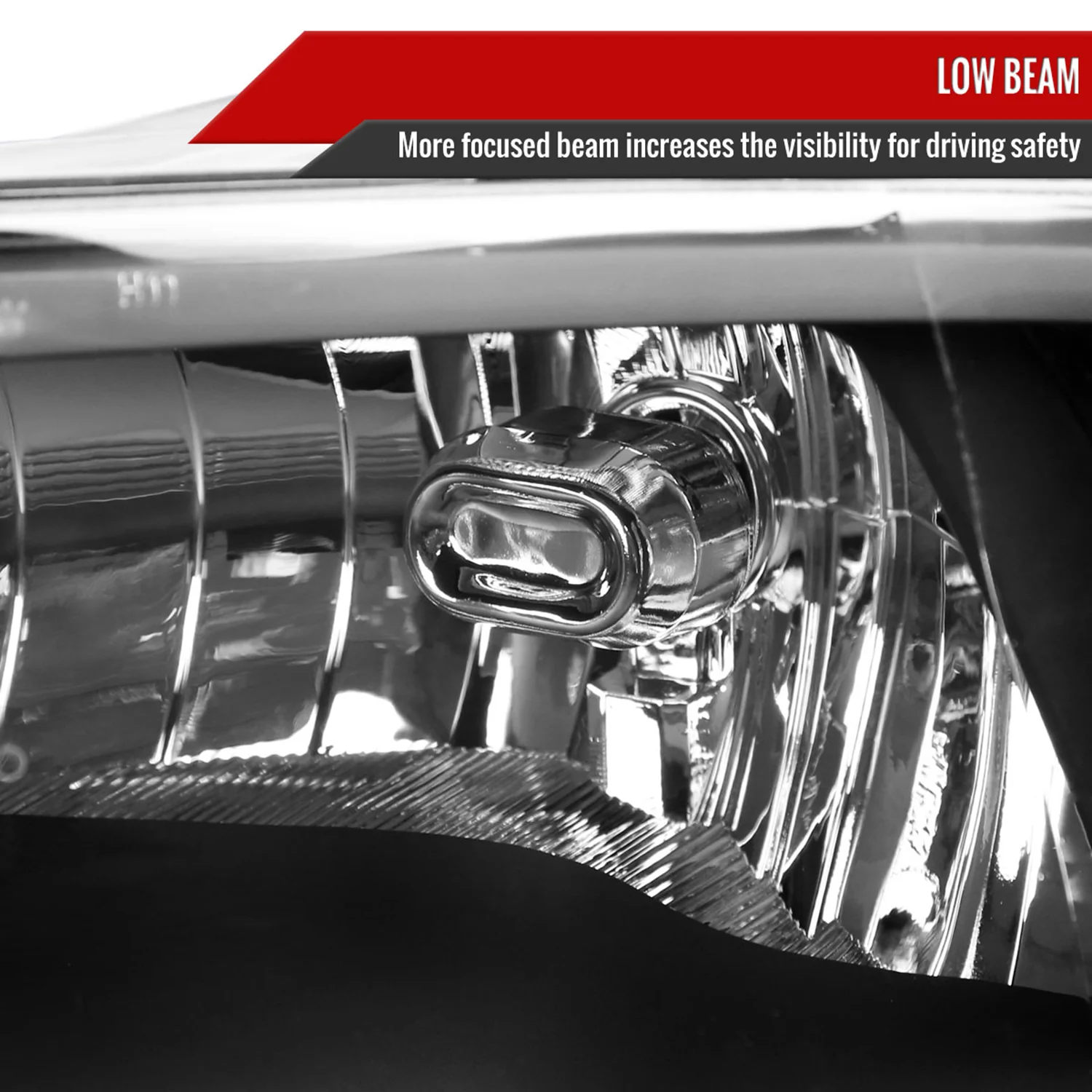 2009-2018 Dodge RAM 1500 / RAM 2500 3500 Factory Quad Headlights Black - Image 3