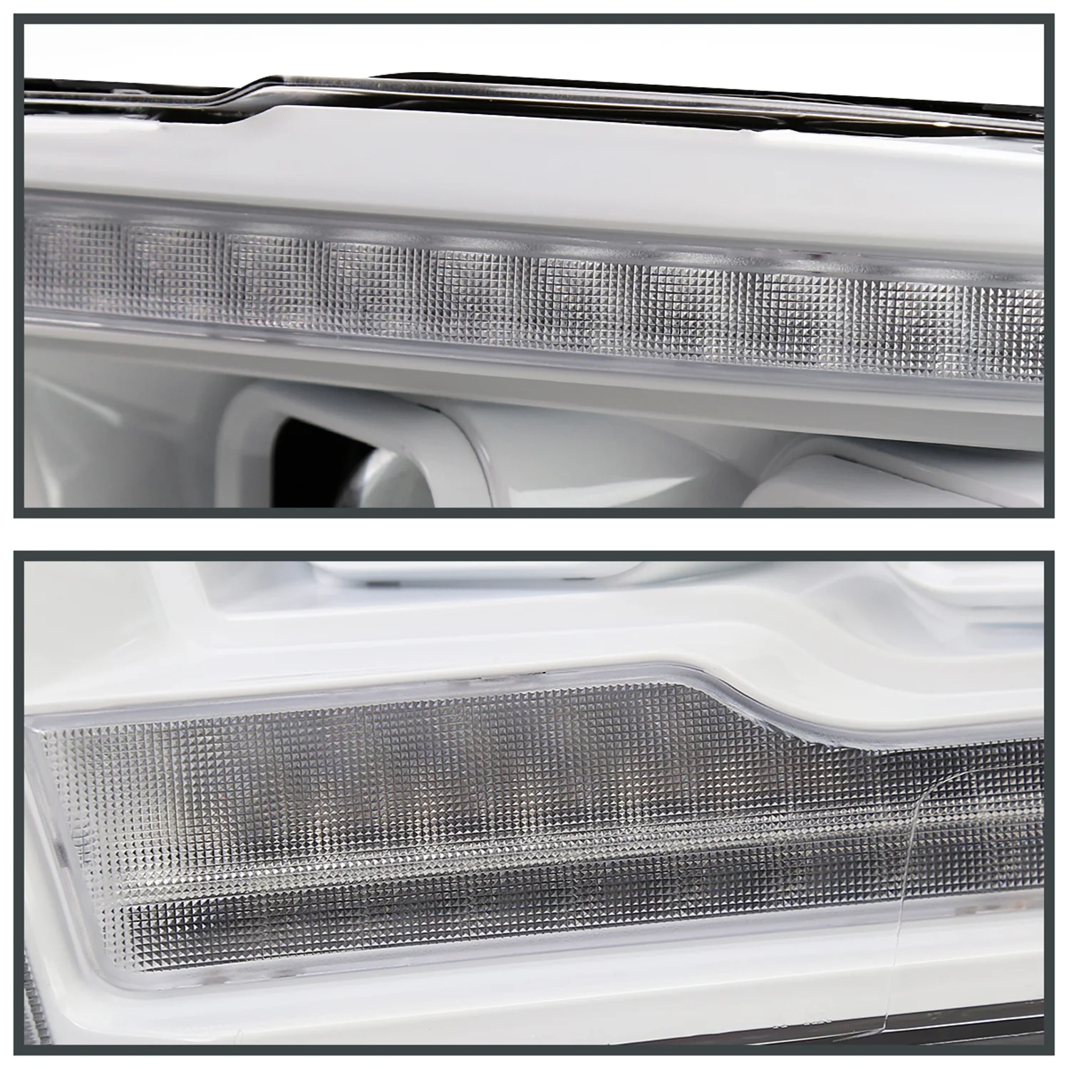 2009-2018 Dodge RAM 1500/ RAM 2500/3500 Headlights White Housing - Image 4