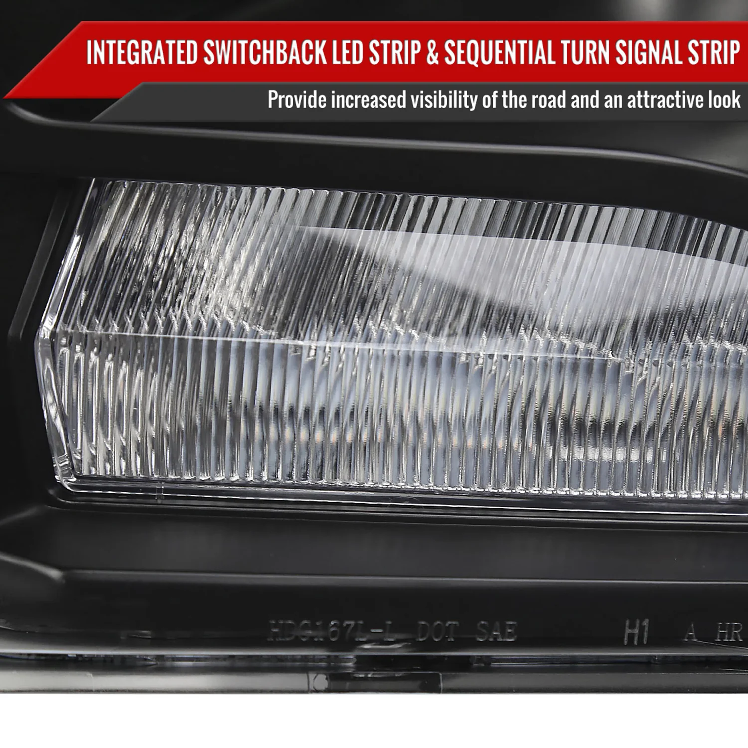 2009-2018 Dodge RAM 1500 / RAM 2500 3500 LED Bar Headlights Black - Image 5