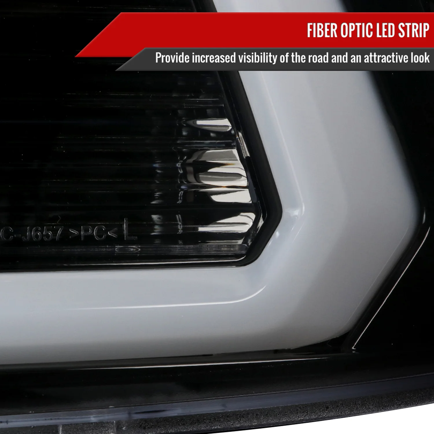 2009-2018 Dodge RAM 1500 / RAM 2500 3500 LED C-Bar Headlights Jet Black - Image 5