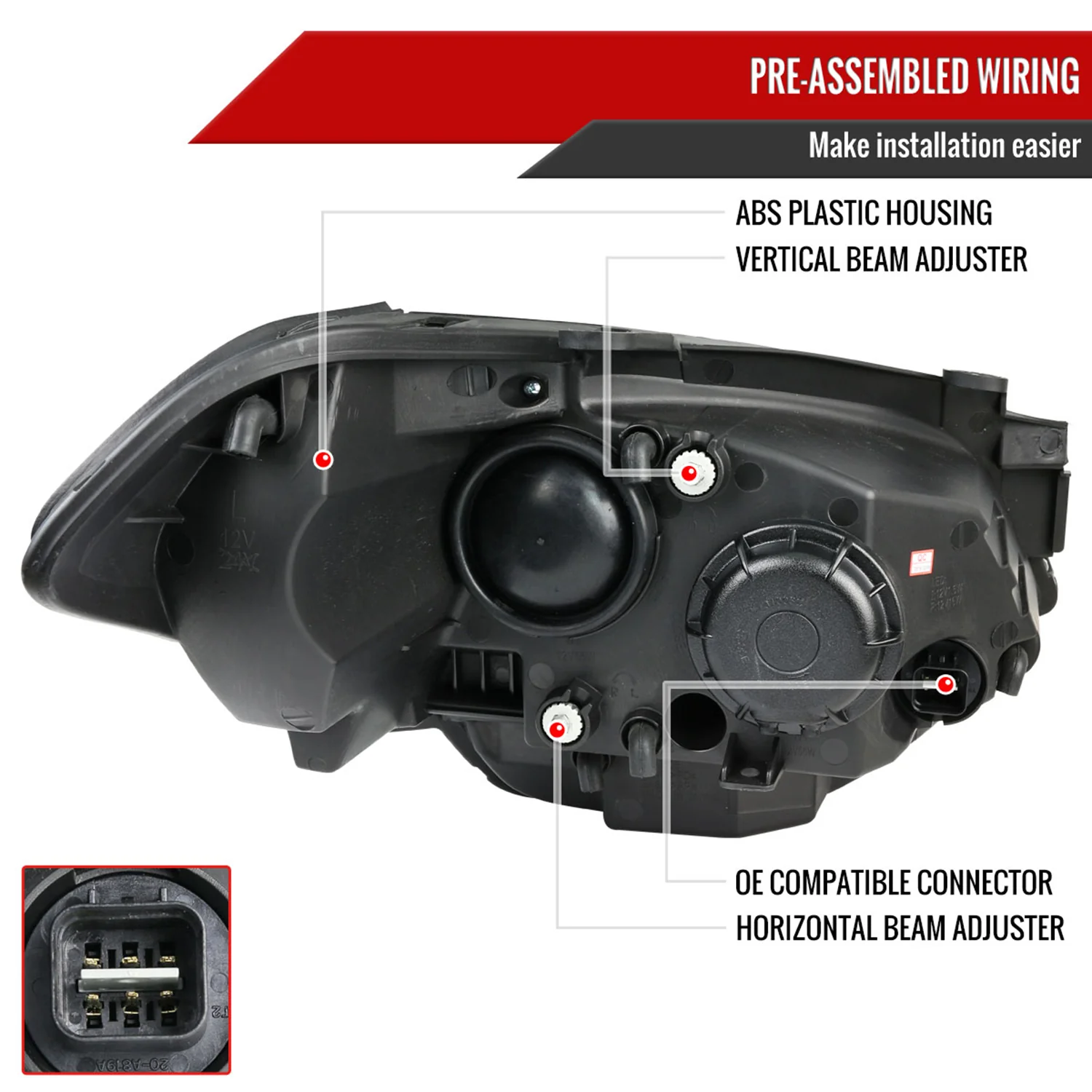2010-2011 Kia Soul Projector Headlights LED Light Bar&LED Signal Lights Smoke - Image 7