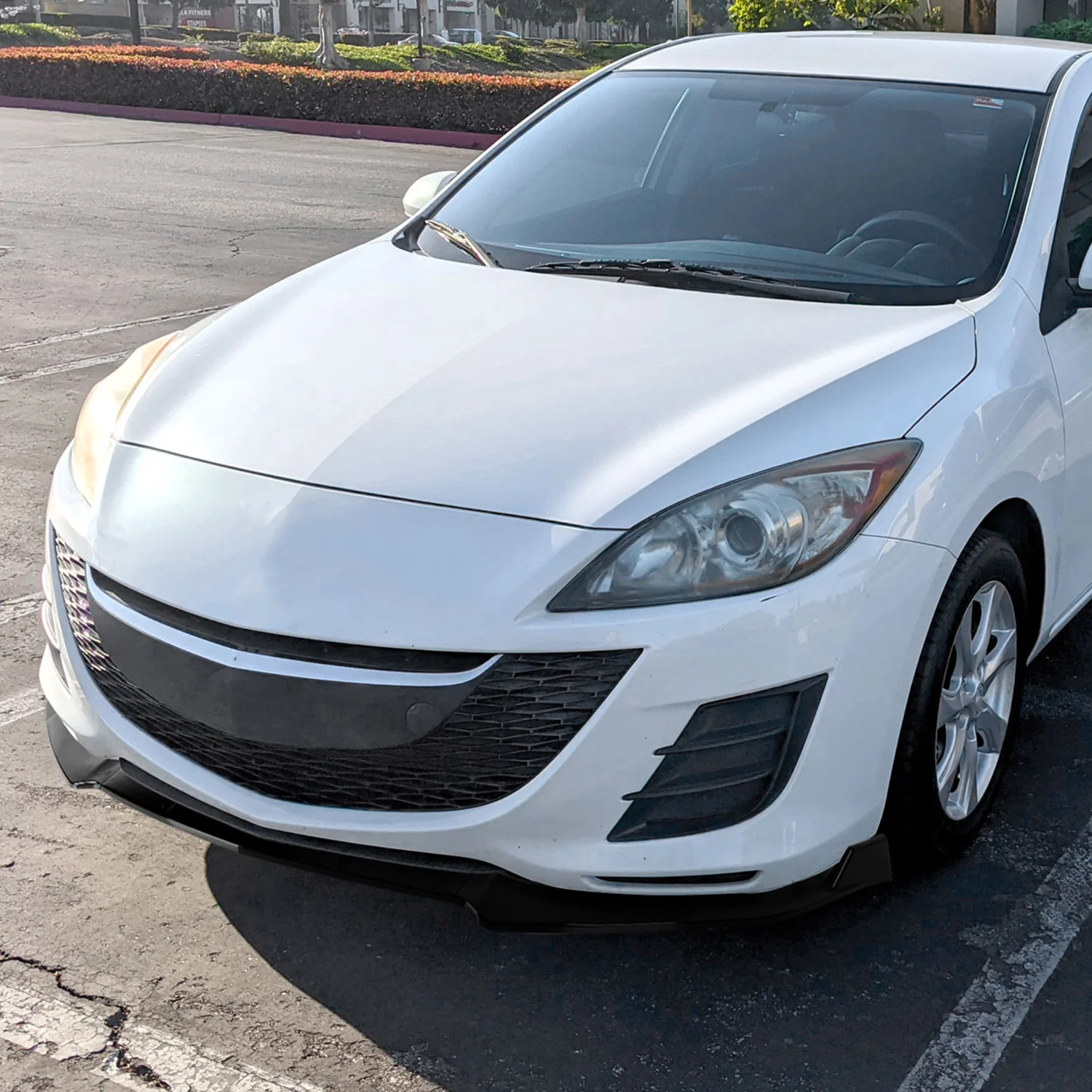 2010-2011 Mazda 3 S-Sport Glossy Black 3Pcs Front Bumper Lip Splitter Kit - Image 10