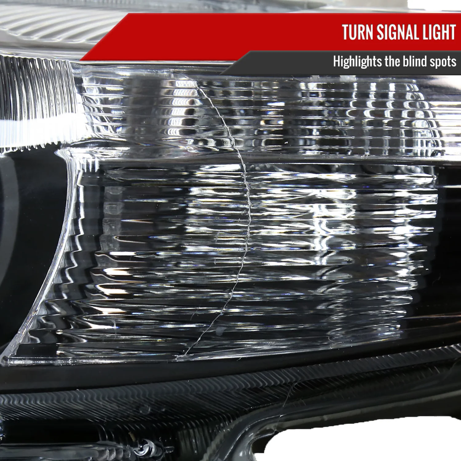 2010-2011 Toyota Camry Projector Headlights Amber Reflectors Matt Black/Clear - Image 5