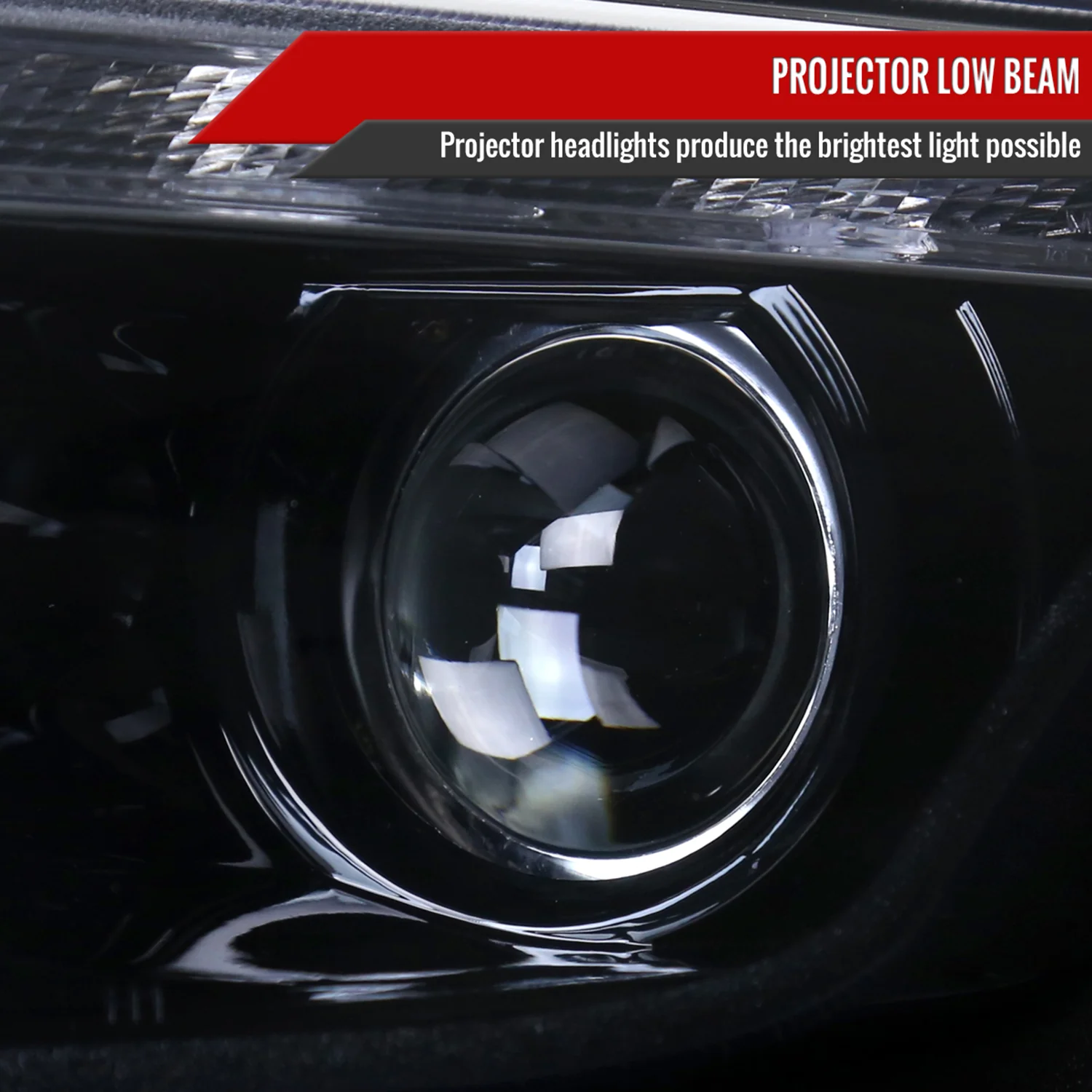 2010-2012 Ford Fusion Projector Headlights LED Light Strip Glossy Black/Smoke - Image 3