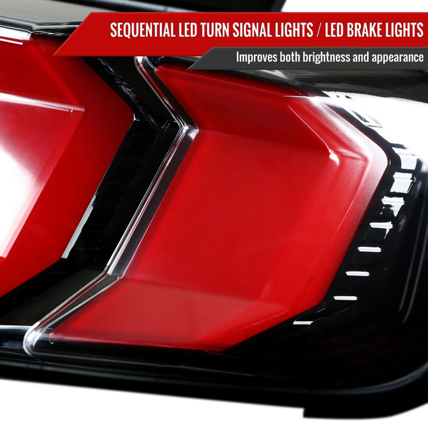 2010-2012 Ford Mustang Sequential LED Tail Lights Jet Black/Clear Lens - Image 4