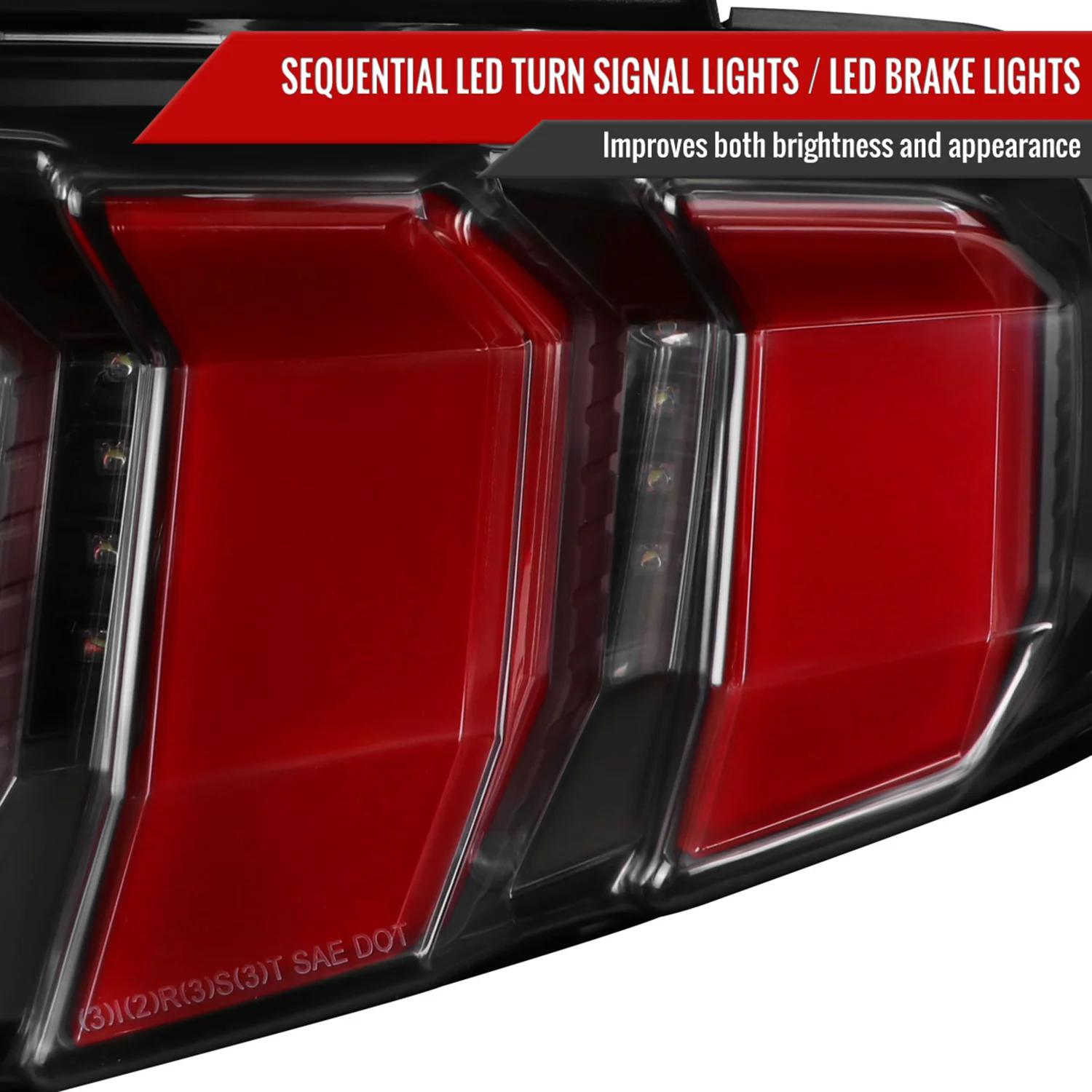 2010-2012 Ford Mustang Sequential LED Tail Lights Satin Black - Image 3