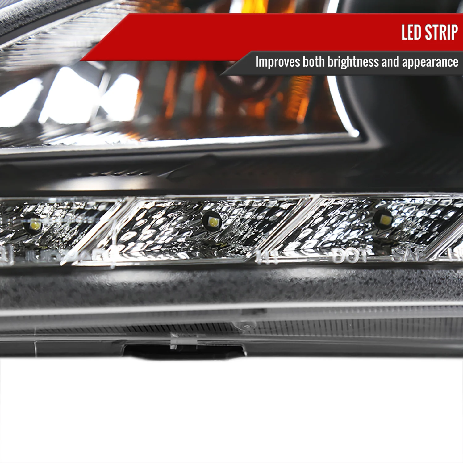 2010-2012 Hyundai Genesis Coupe Projector Headlights SMD LED Light Strip Black - Image 6