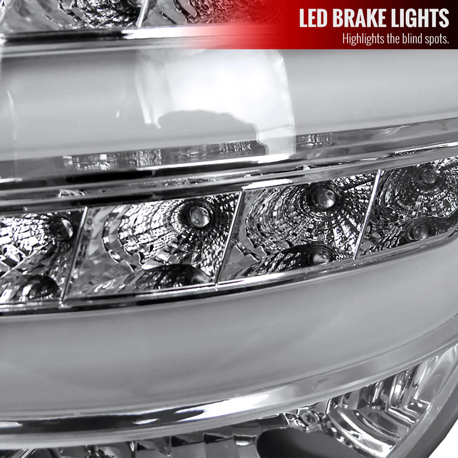 2010-2012 Hyundai Tucson LED Tail Lights Chrome Housing/Clear Lens - Image 4