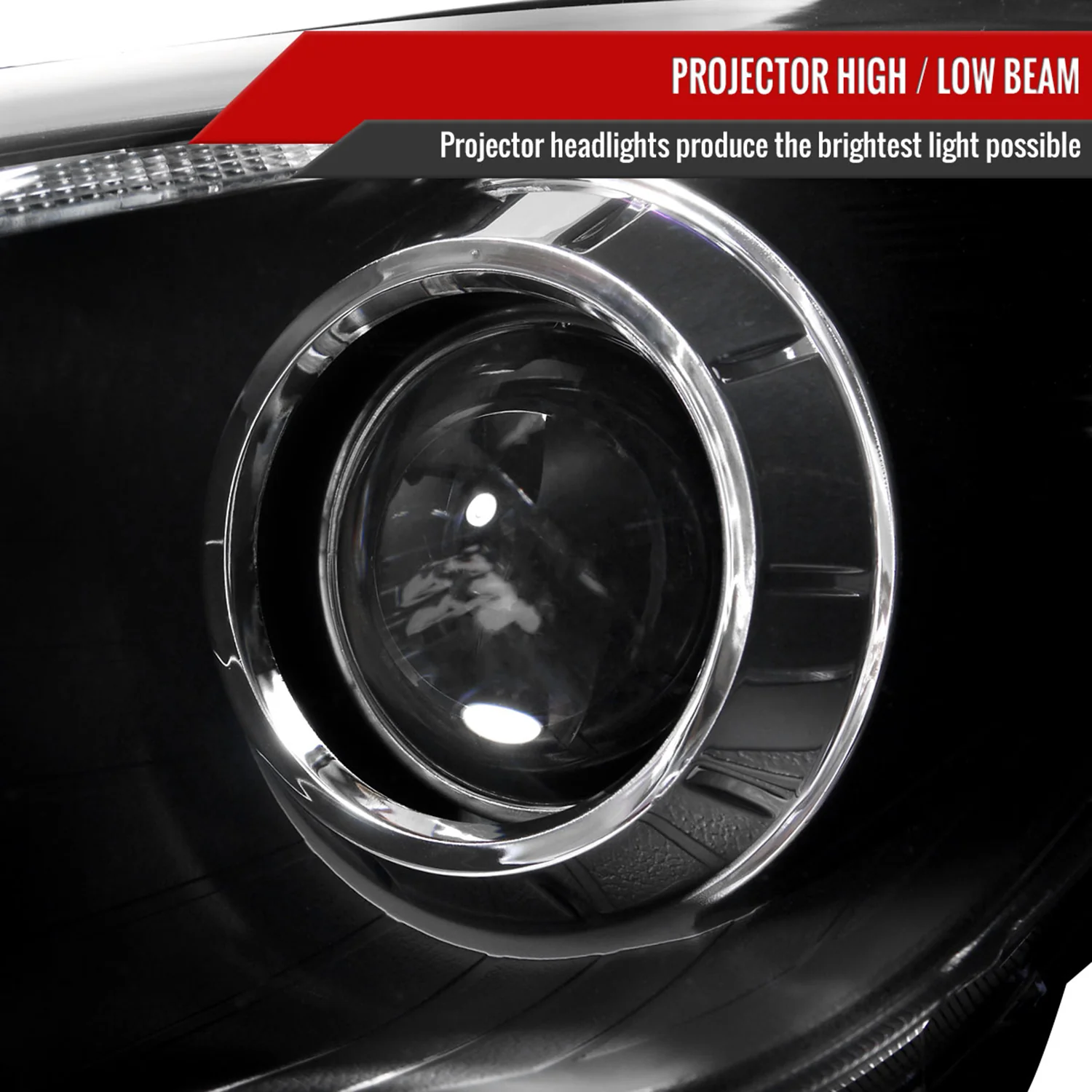 2010-2013 Hyundai Tucson Projector Headlights LED Light Strip Matt Black/Clear - Image 3