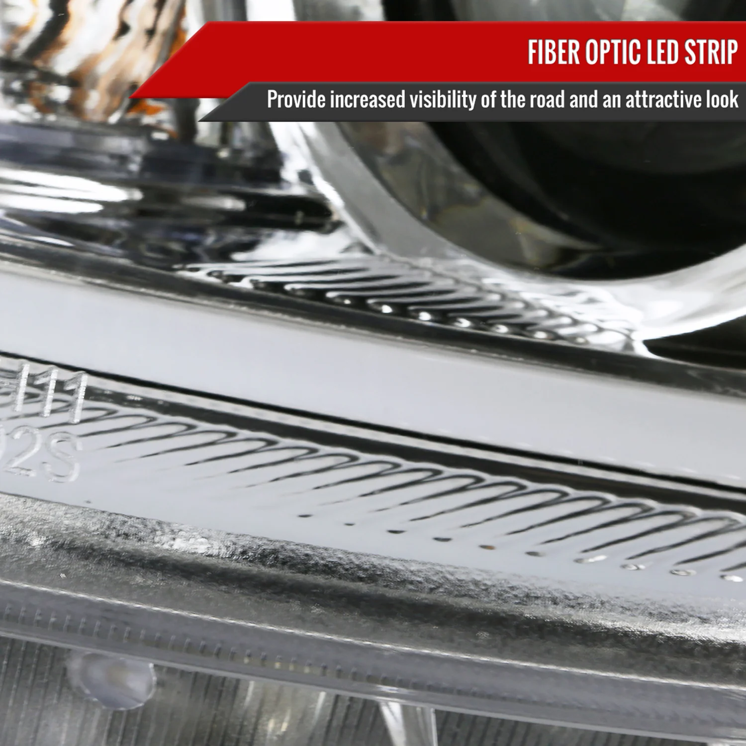 2010-2013 Mazda 3 Projector Headlights w/ LED Light Strip Chrome/Clear Lens - Image 5