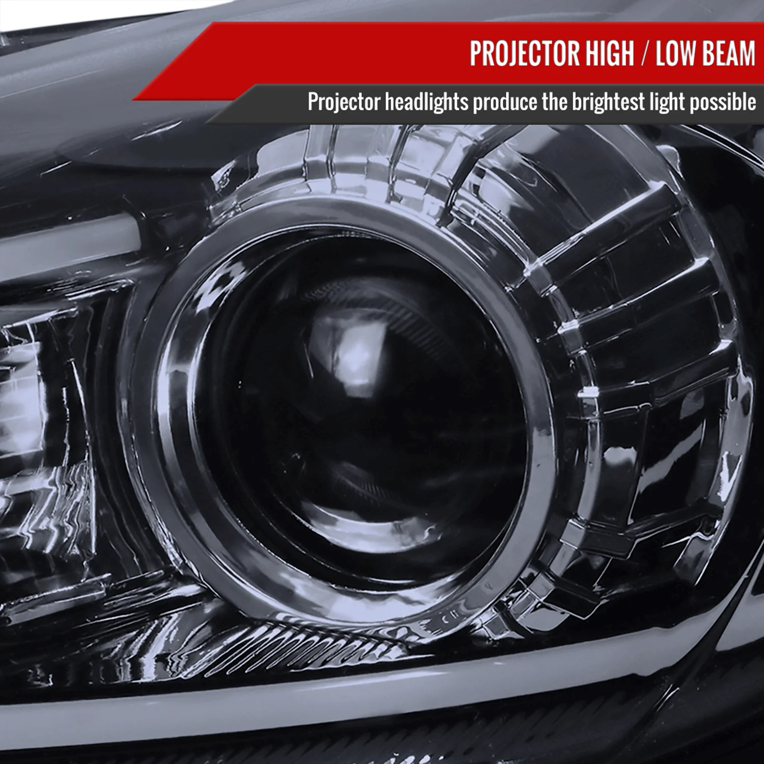 2010-2013 Mazda 3 Projector Headlights w/ LED Light Strip Glossy Black/Smoke - Image 3