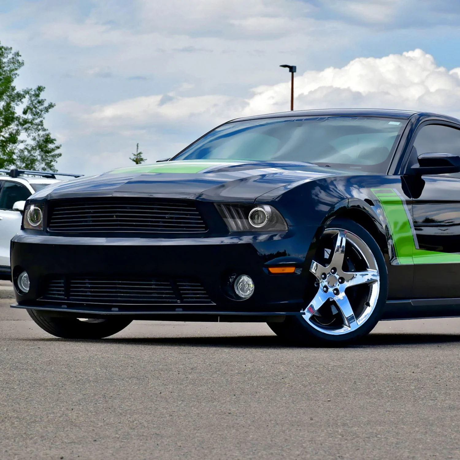 2010-2014 Ford Mustang LED Bar Projector Headlights Turn Signals Jet Black - Image 10