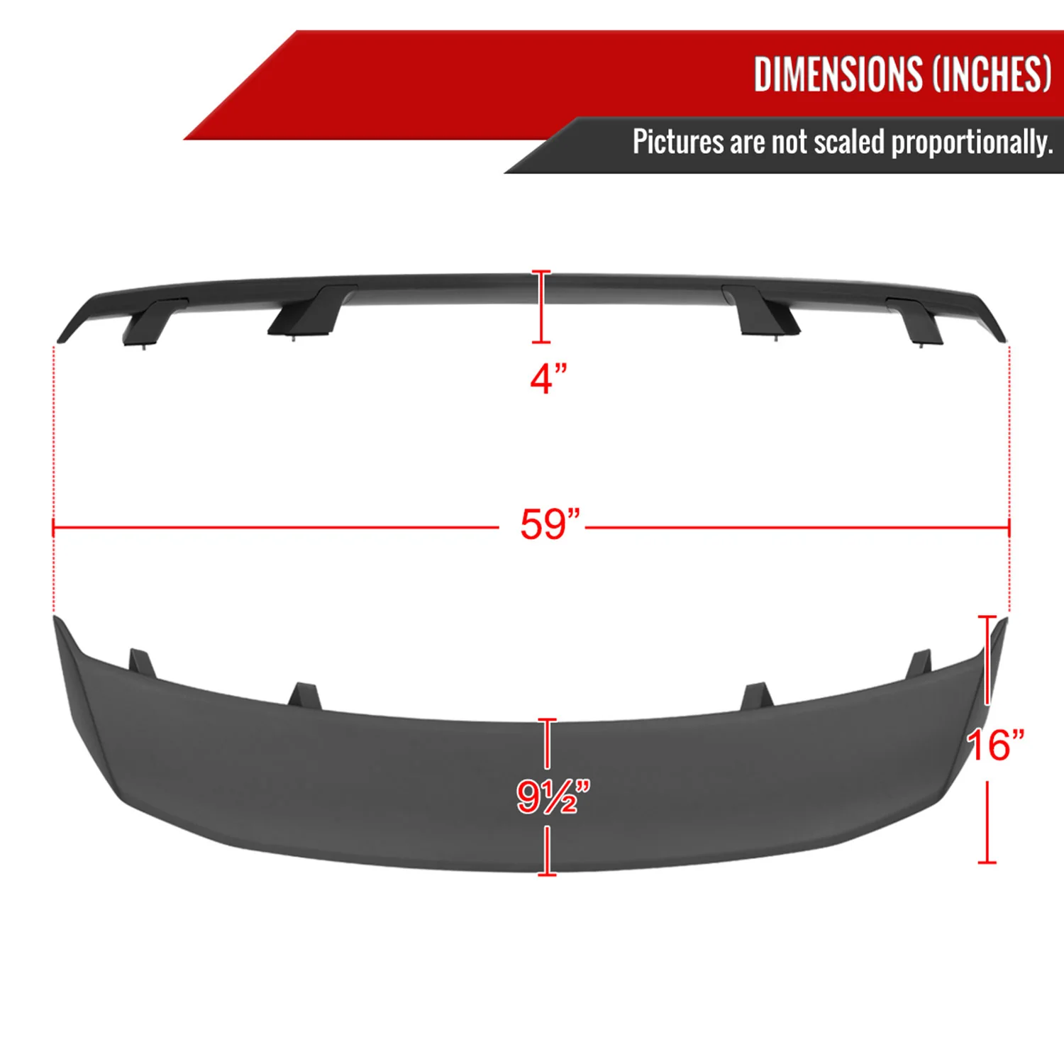 2010-2014 Ford Mustang Matte Black 4-Pedestal Style Rear Trunk Spoiler Wing - Image 2