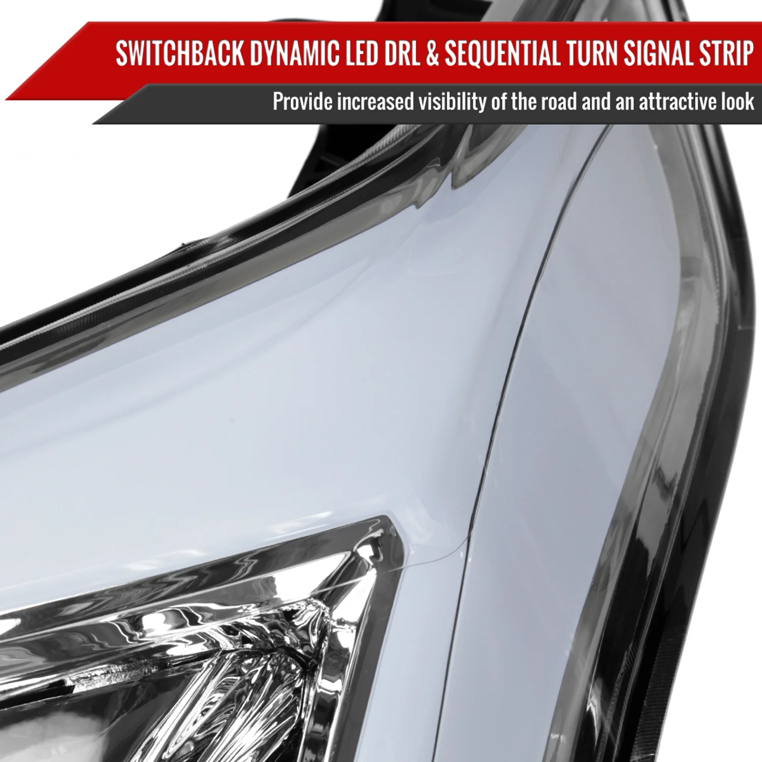 2010-2016 Cadillac SRX Full Sequential LED DRL Projector Headlights Chrome - Image 6