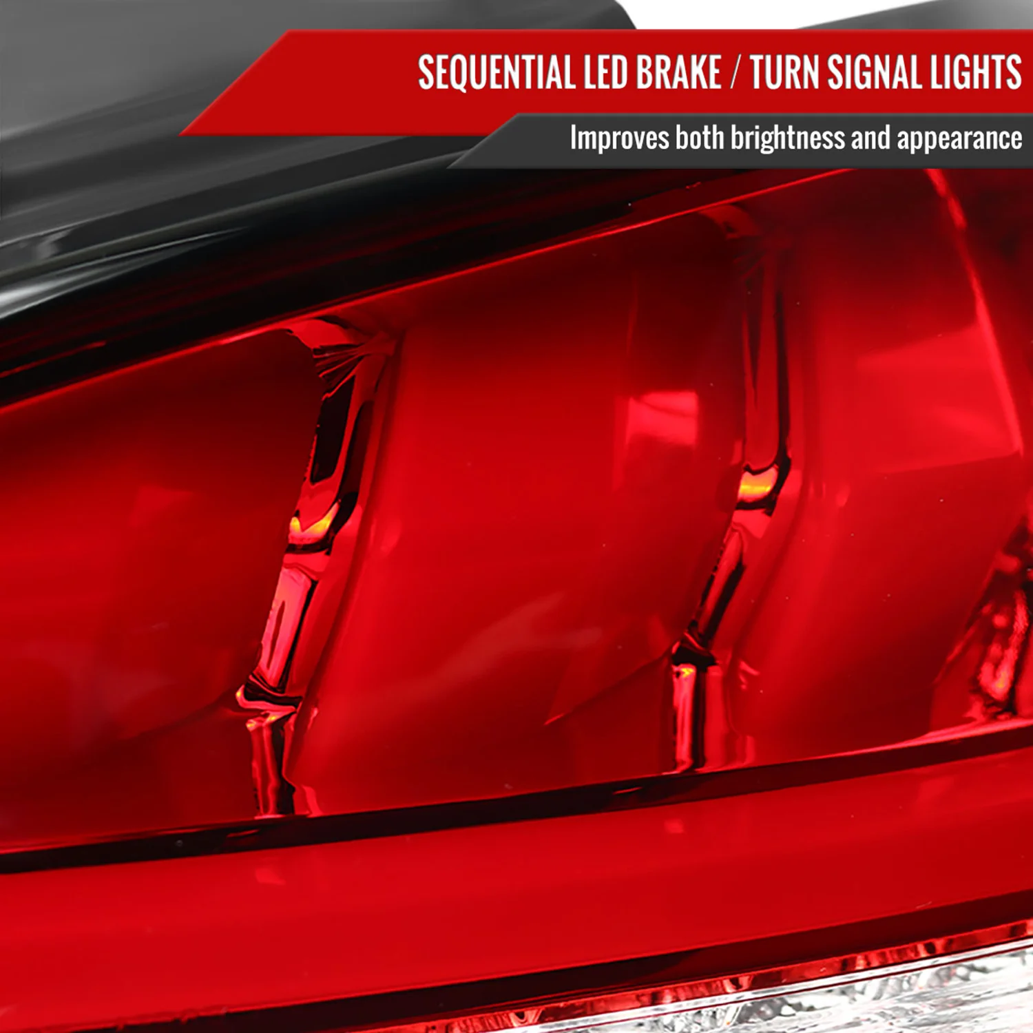 2010-2016 Hyundai Genesis Coupe White Bar LED Tail Lights Chrome/Red - Image 3