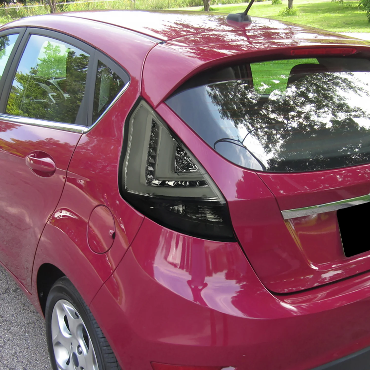 2011-2013 Ford Fiesta Hatchback LED Tail Lights Chrome Housing/Smoke Lens - Image 10