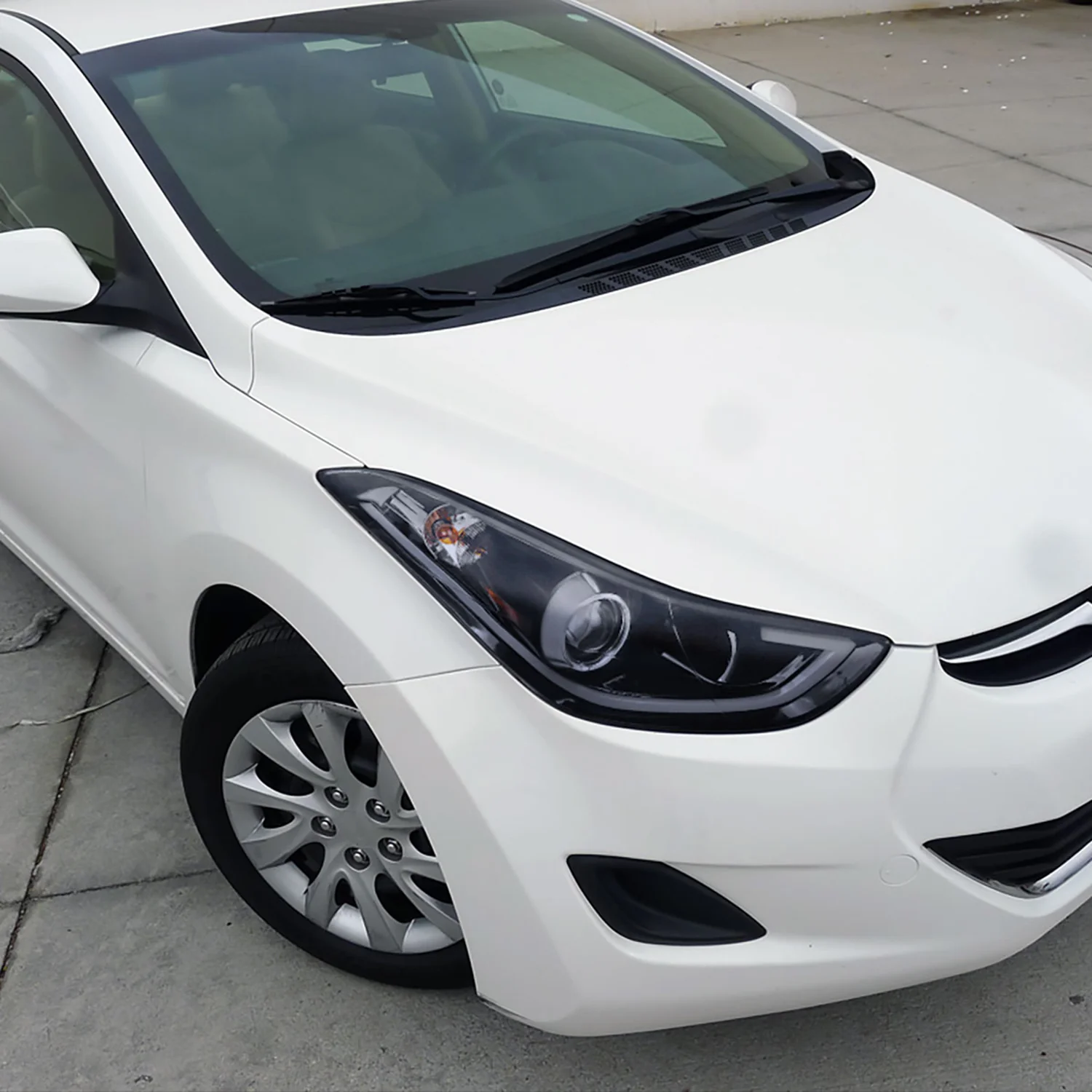 2011-2013 Hyundai Elantra Projector Headlights w/ LED Bar Glossy Black/Smoke - Image 9