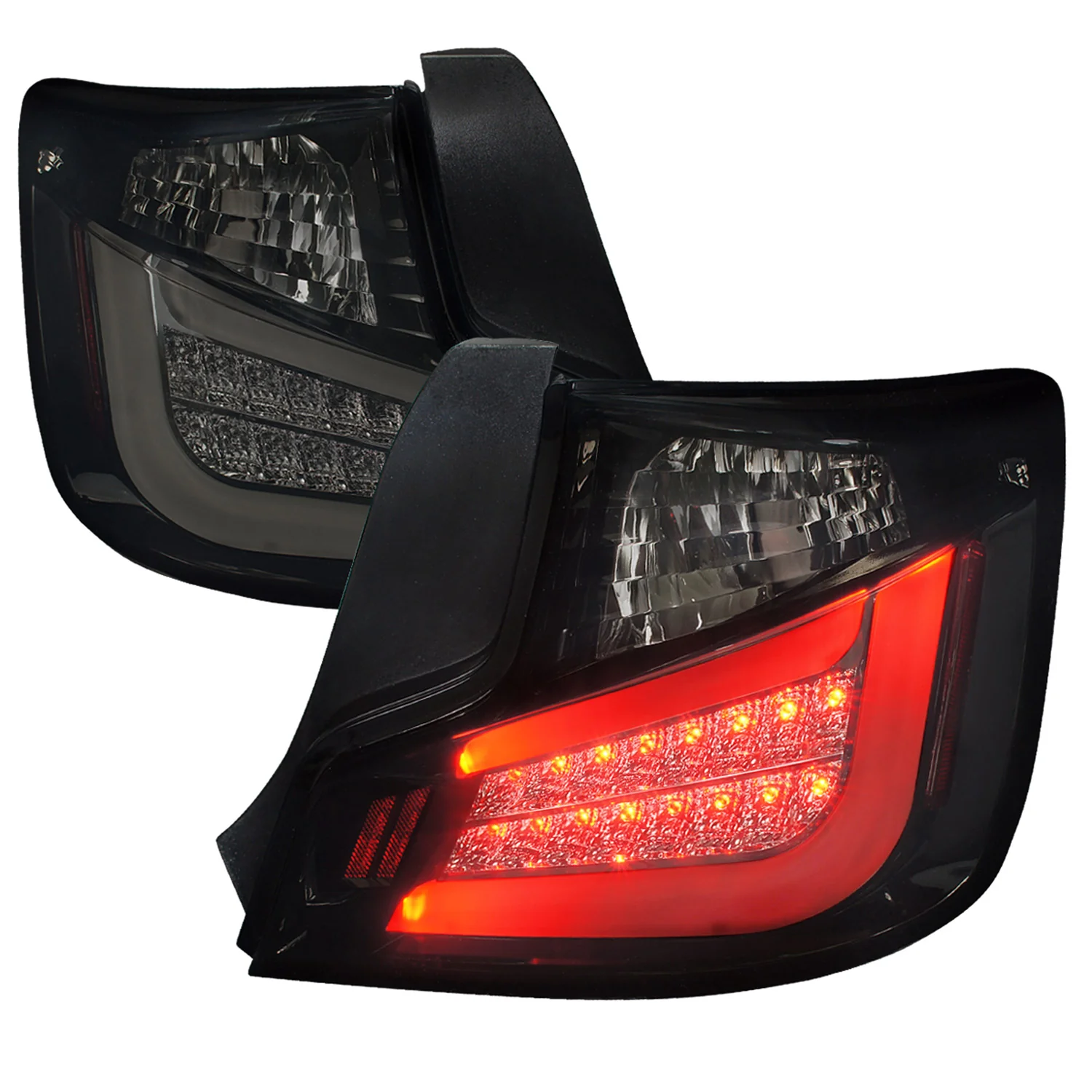 2011-2013 Scion tC LED Tail Lights Glossy Black Housing/Smoke Lens