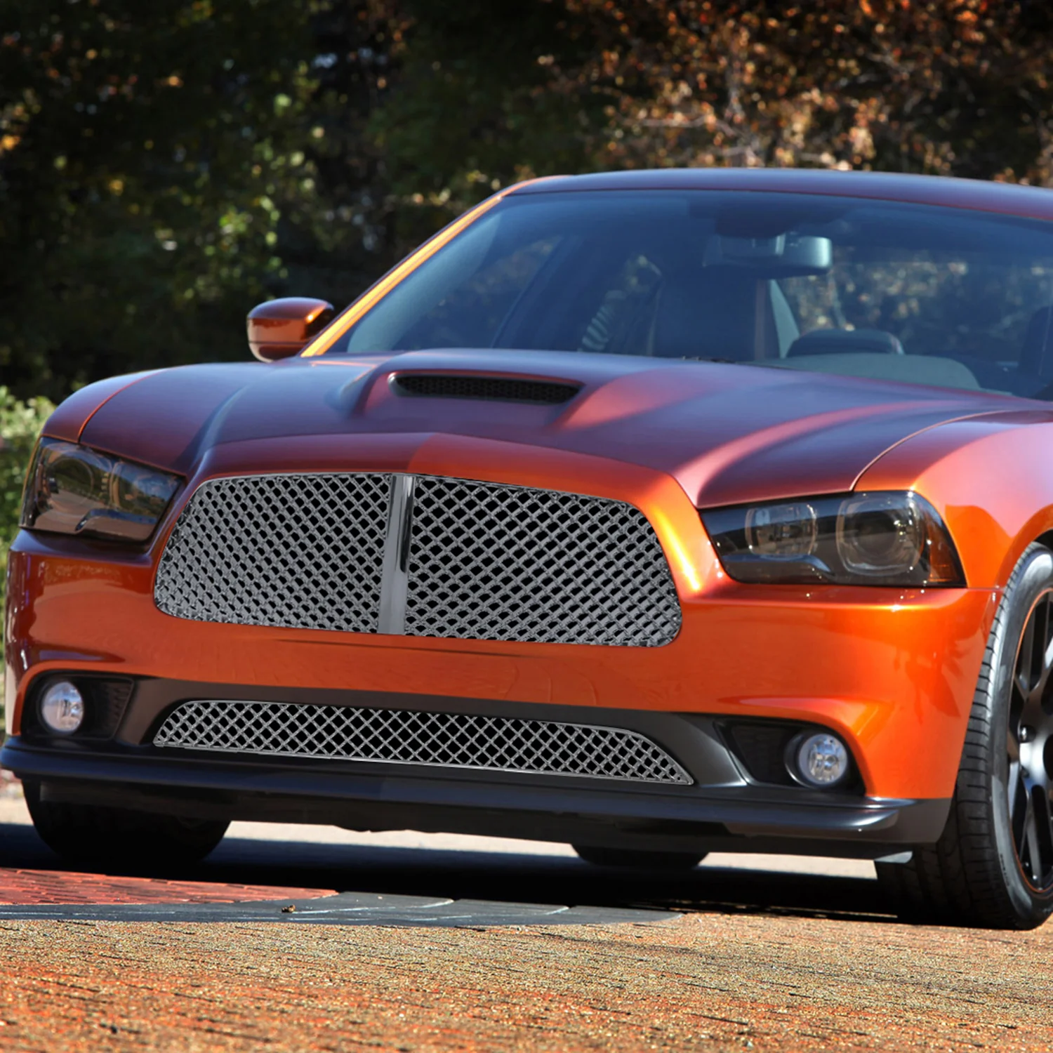 2011-2014 Dodge Charger Chrome ABS Front Lower Mesh Grille - Image 10