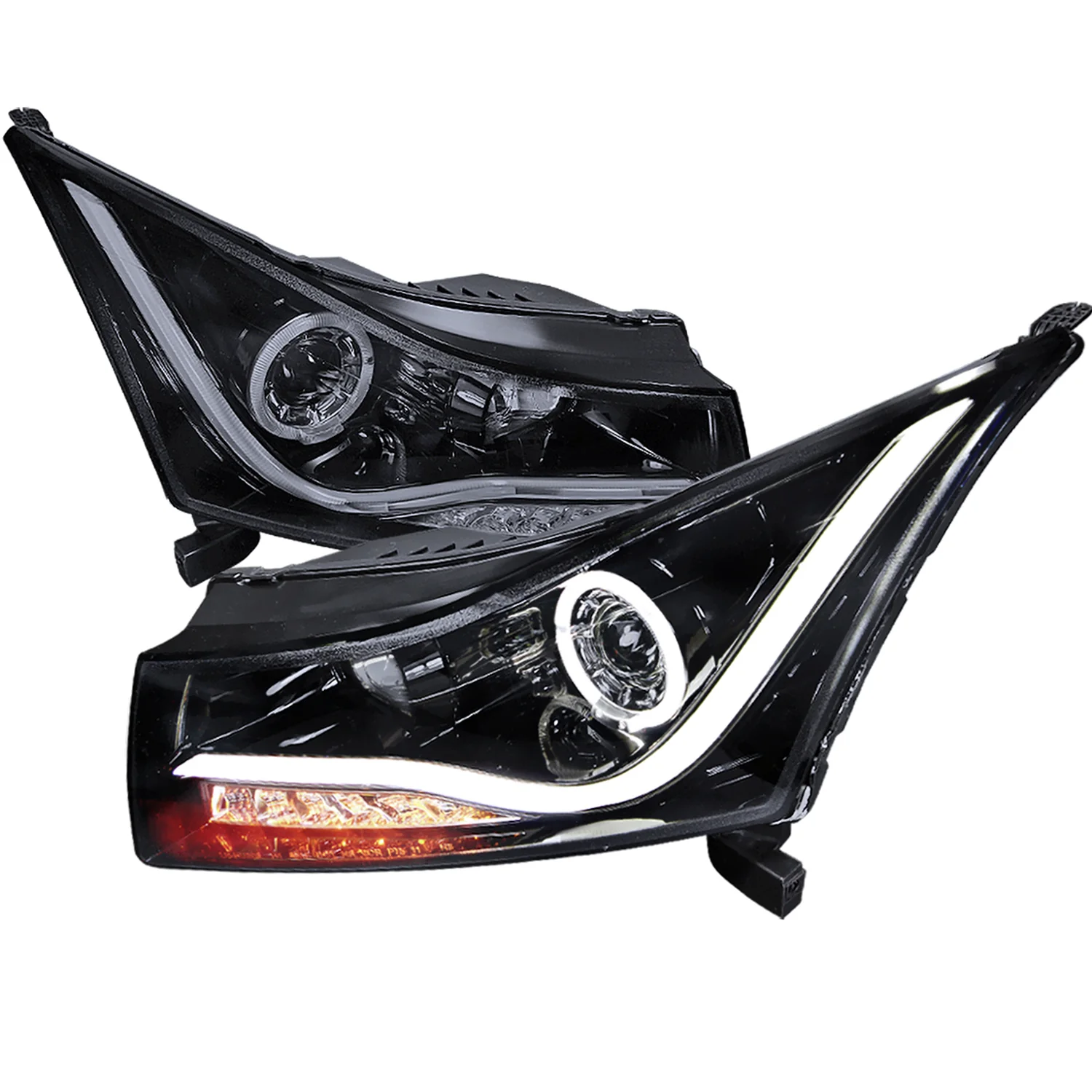 2011-2015 Chevy Cruze / 16 Cruze Limited LED Halo Headlights LED Signal Black