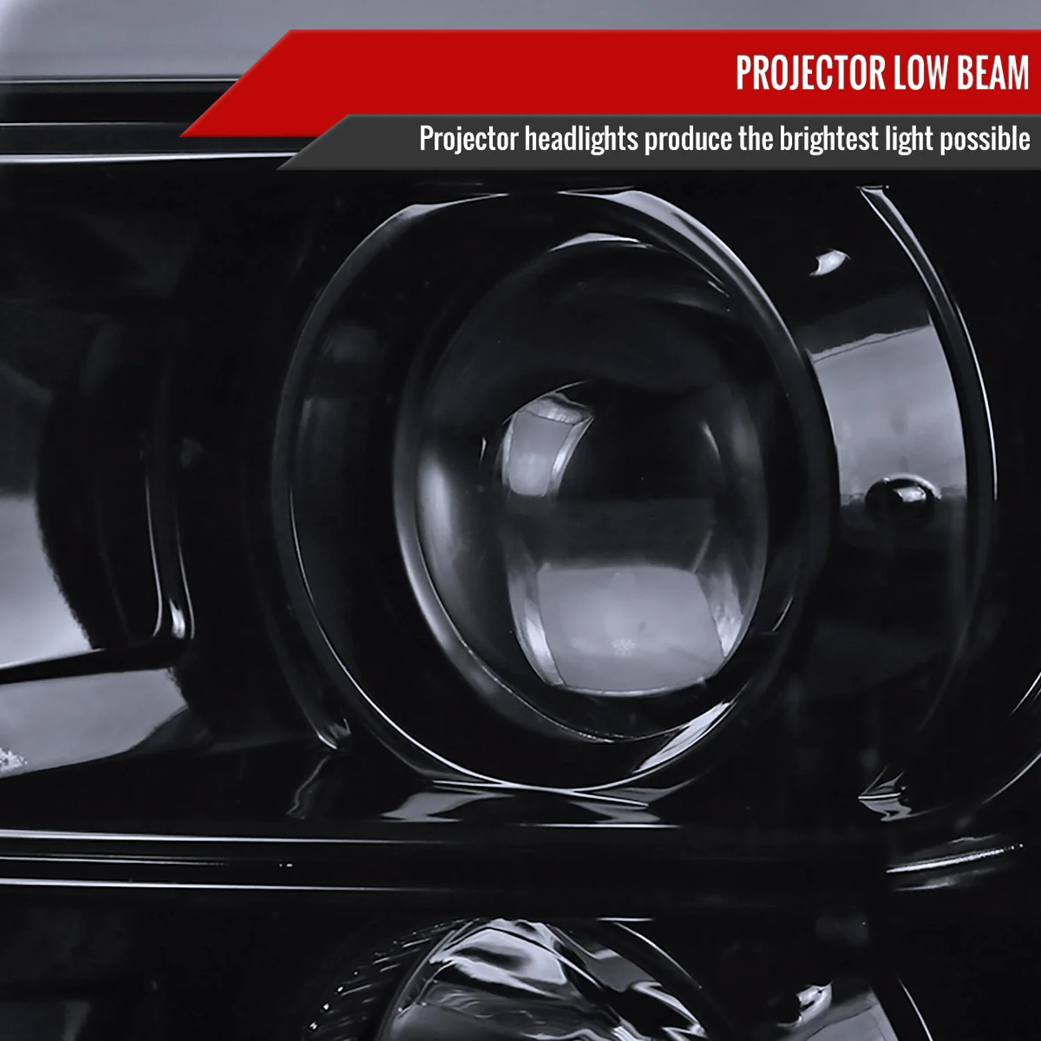 2011-2016 F-250/350/450/550 LED C-Bar Projector Headlights Glossy Black/Smoke - Image 3