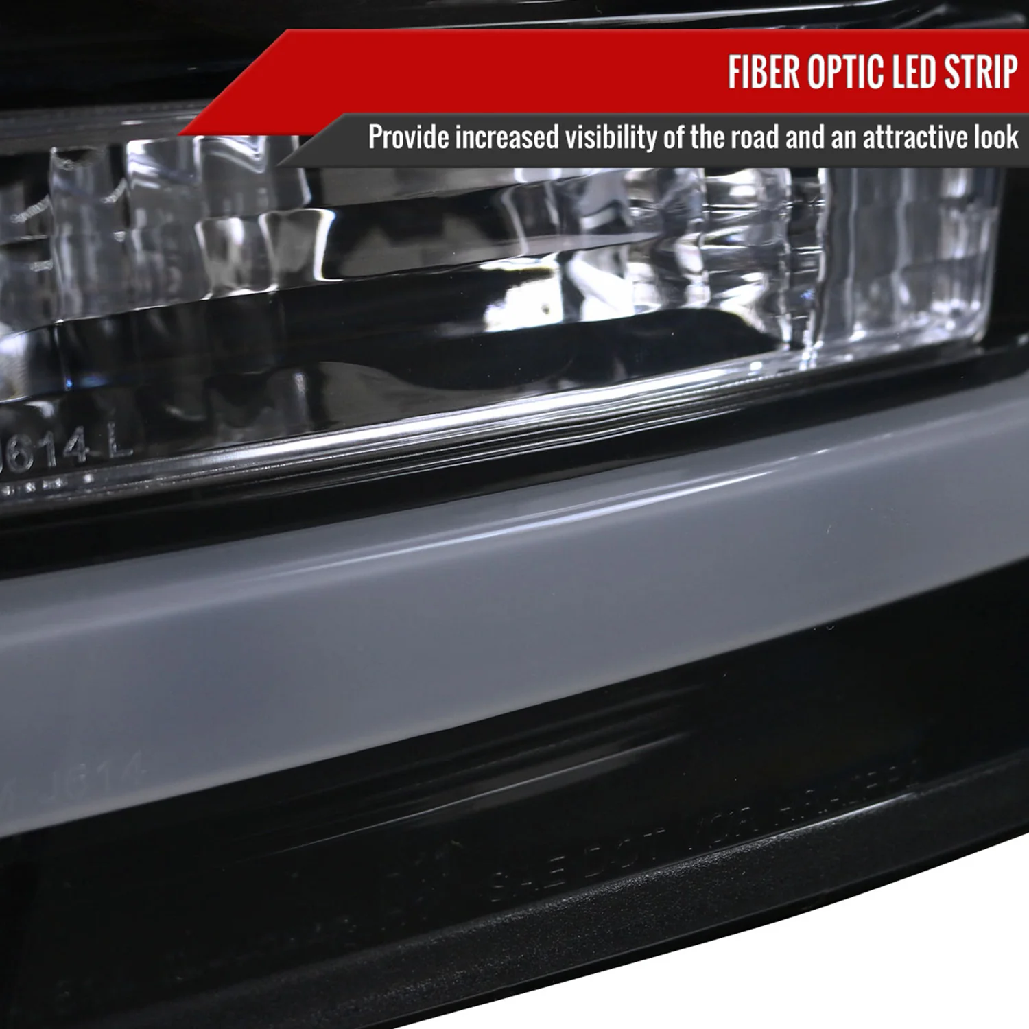 2011-2016 F-250/350/450/550 LED C-Bar Projector Headlights Glossy Black/Smoke - Image 5