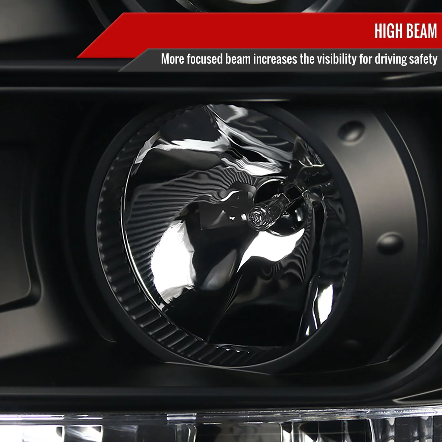 2011-2016 F-250/350/450/550 Super Duty LED CBar Projector Headlights Black - Image 4