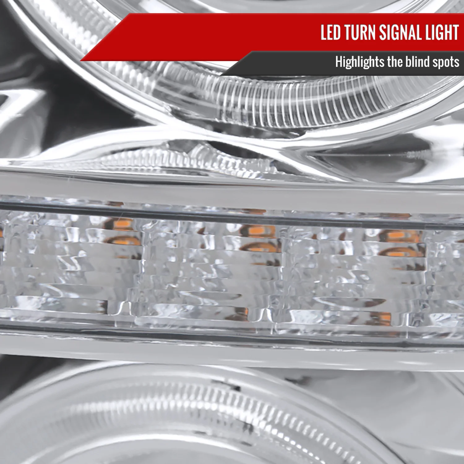 2011-2016 F-250 F-350 F-450 F-550 Dual Halo Headlights LED Signal Chrome - Image 5