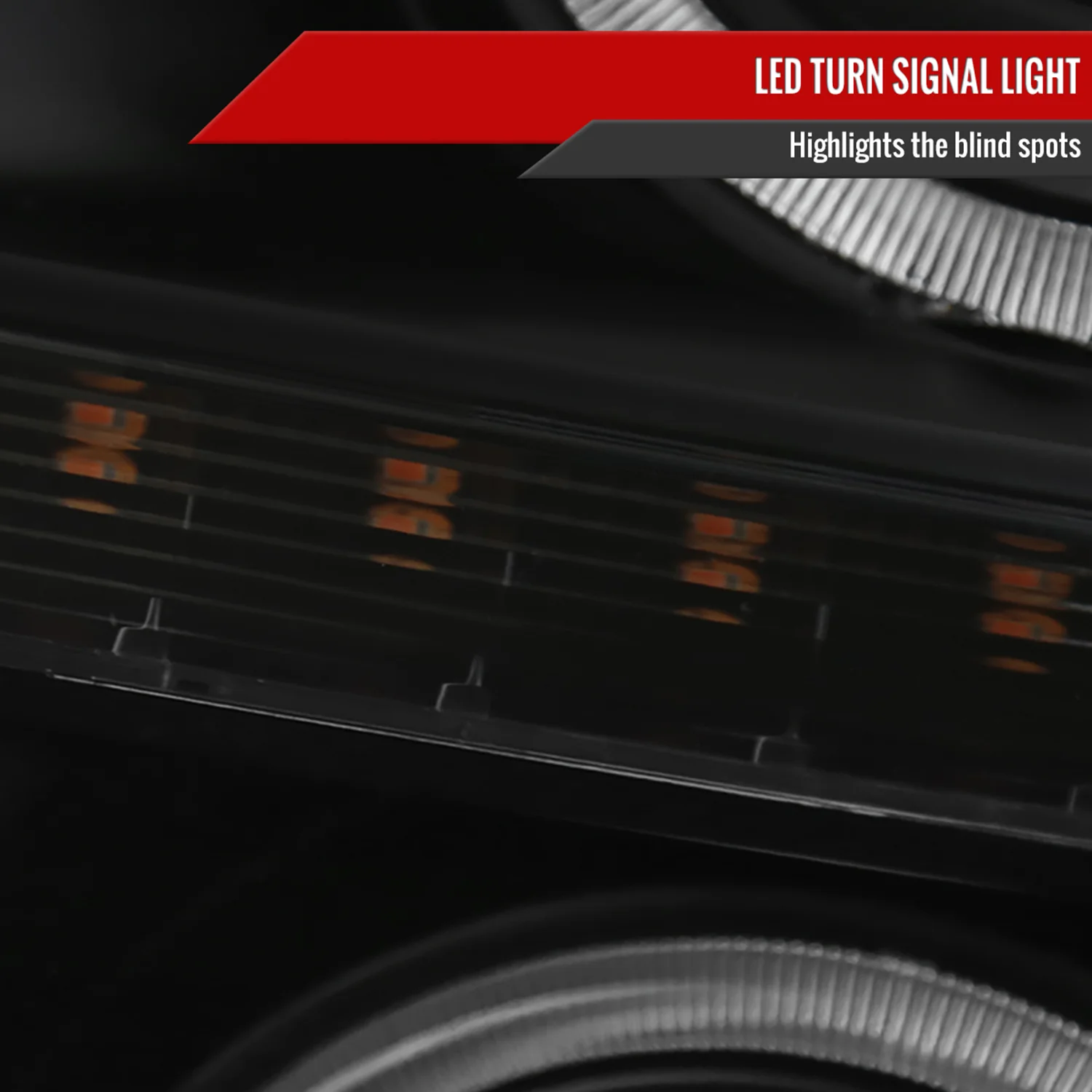 2011-2016 F-250 F-350 F-450 F-550 Dual Halo Headlights LED Signal Lights Black - Image 5